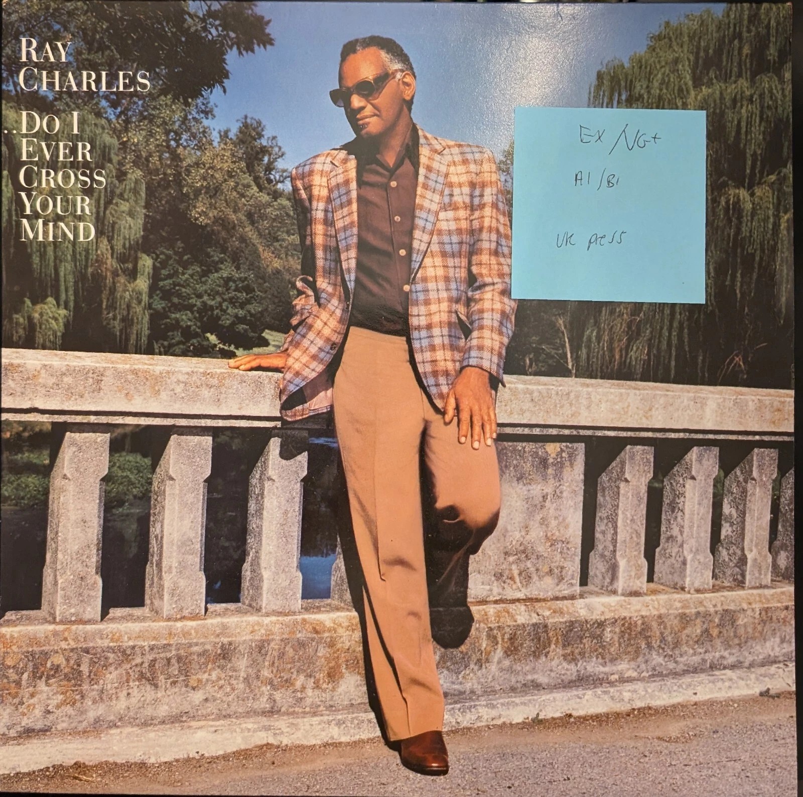 Ray Charles Do I Ever Cross Your Mind Vinyl Record LP EX/VG+ CBS25764 1984 sleeve Ray Charles Do I Ever Cross Your Mind Vinyl Record LP EX/VG+ CBS25764 1984 sleeve