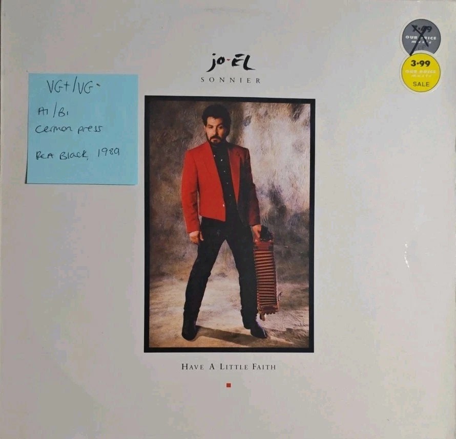 Jo-El Sonnier Have A Little Faith Vinyl Record LP VG+/VG PL90453 1989 sleeve Jo-El Sonnier Have A Little Faith Vinyl Record LP VG+/VG PL90453 1989 sleeve