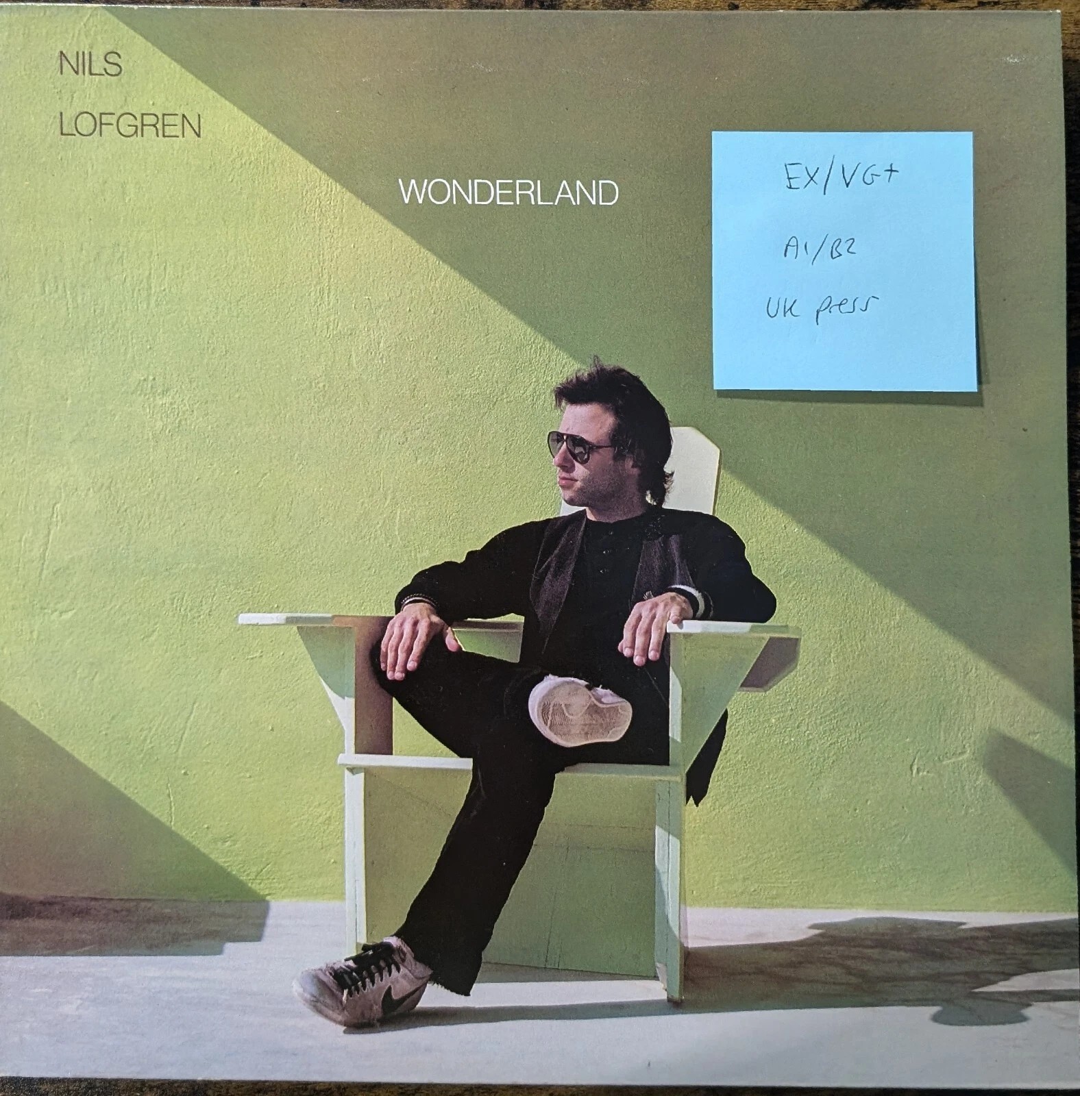 Nils Lofgren Wonderland Vinyl Record LP EX/VG+ MCF3182 1983 sleeve Nils Lofgren Wonderland Vinyl Record LP EX/VG+ MCF3182 1983 sleeve