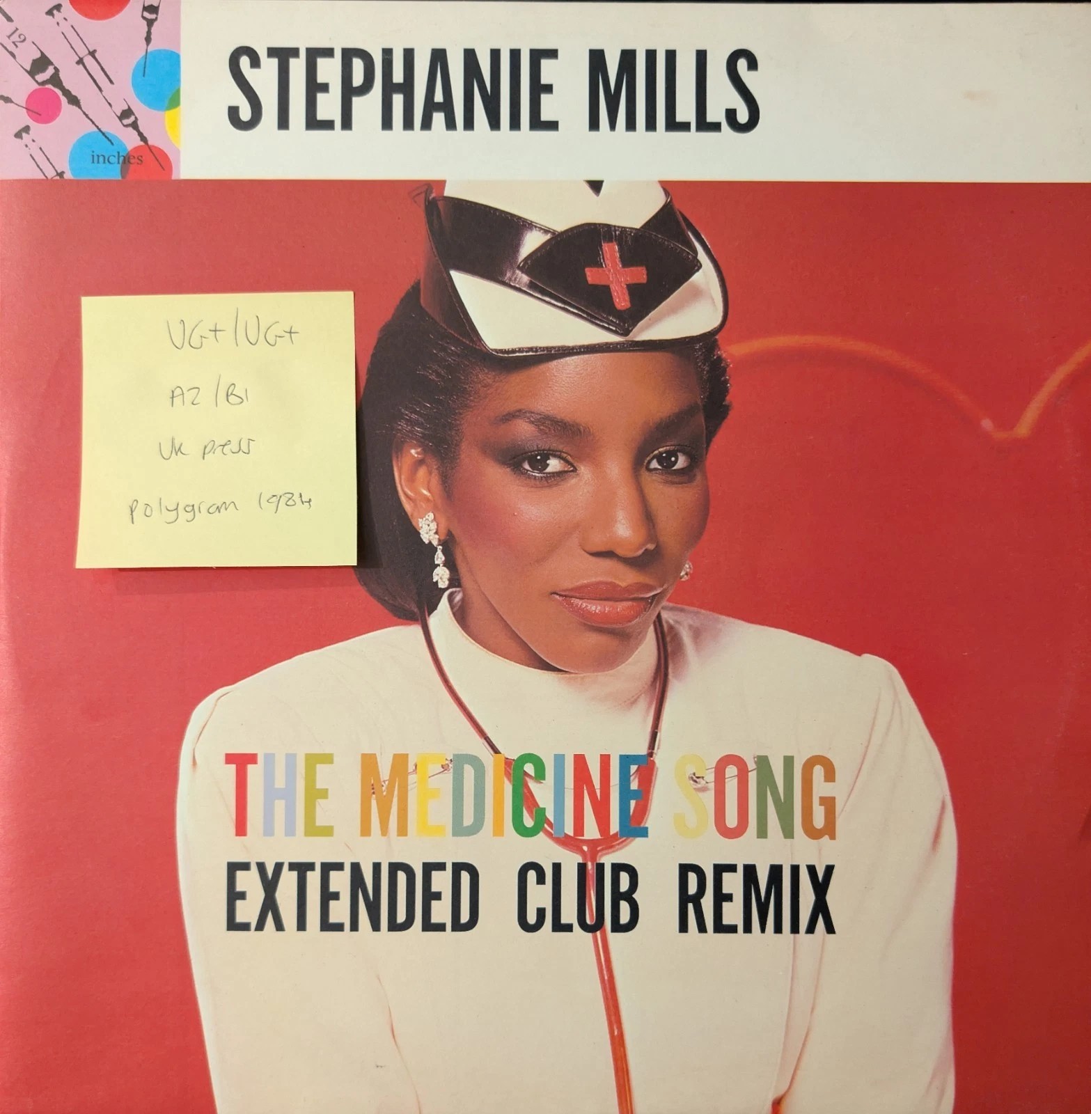 Stephanie Mills The Medicine Song Vinyl Record 12" VG+/VG+ JABX8 1984 sleeve Stephanie Mills The Medicine Song Vinyl Record 12" VG+/VG+ JABX8 1984 sleeve