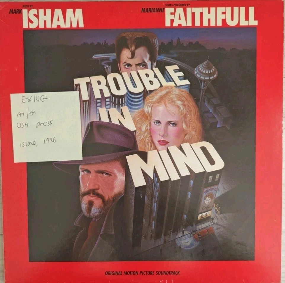 Trouble In Mind Soundtrack Vinyl Record EX/VG+ 90501-1 1986 sleeve Trouble In Mind Soundtrack Vinyl Record EX/VG+ 90501-1 1986 sleeve
