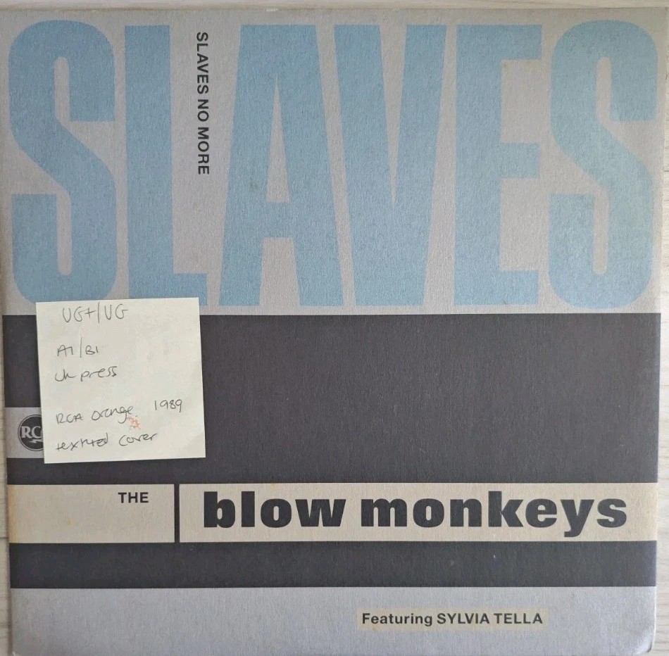 The Blow Monkeys Slaves No More Vinyl Record VG+/VG PT43202 sleeve The Blow Monkeys Slaves No More Vinyl Record VG+/VG PT43202 sleeve