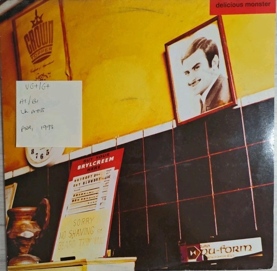 Delicious Monster Ripped Vinyl Record 12" VG+/G+ FLUTE6T 1993 sleeve Delicious Monster Ripped Vinyl Record 12" VG+/G+ FLUTE6T 1993 sleeve