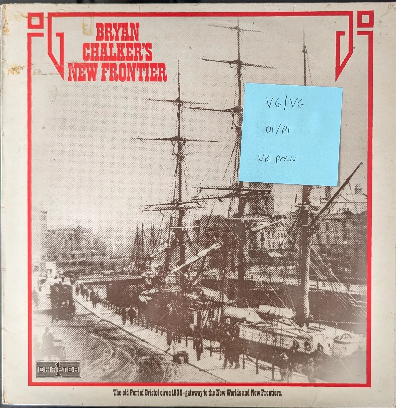Bryan Chalker's New Frontier Vinyl Record LP VG/VG CMS1010 1972 1st Press sleeve Bryan Chalker's New Frontier Vinyl Record LP VG/VG CMS1010 1972 1st Press sleeve
