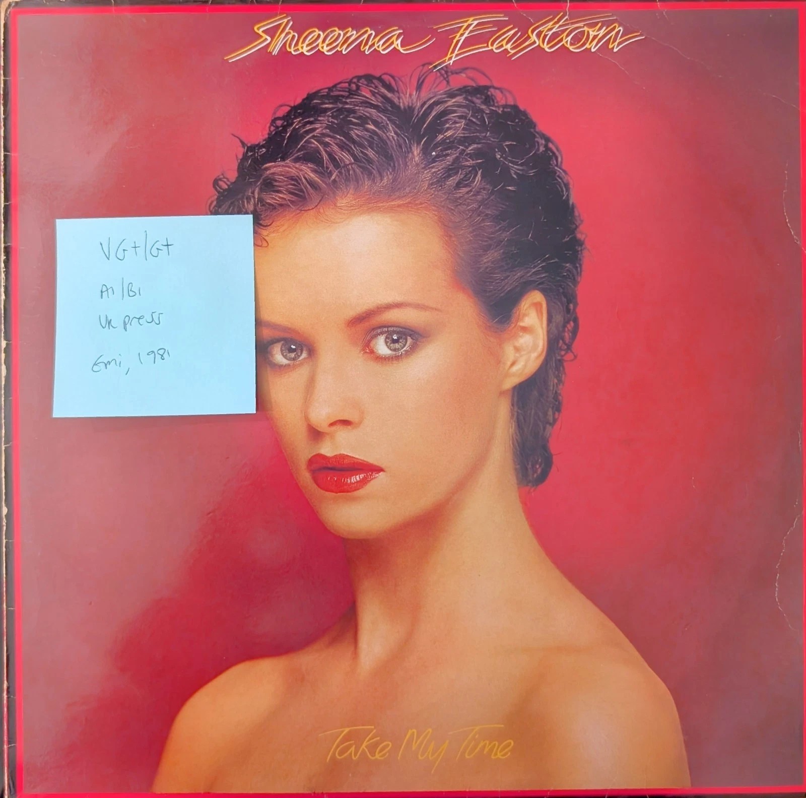 Sheena Easton Take My Time Vinyl Record LP VG+/G+ EMC 3354 1981 sleeve Sheena Easton Take My Time Vinyl Record LP VG+/G+ EMC 3354 1981 sleeve