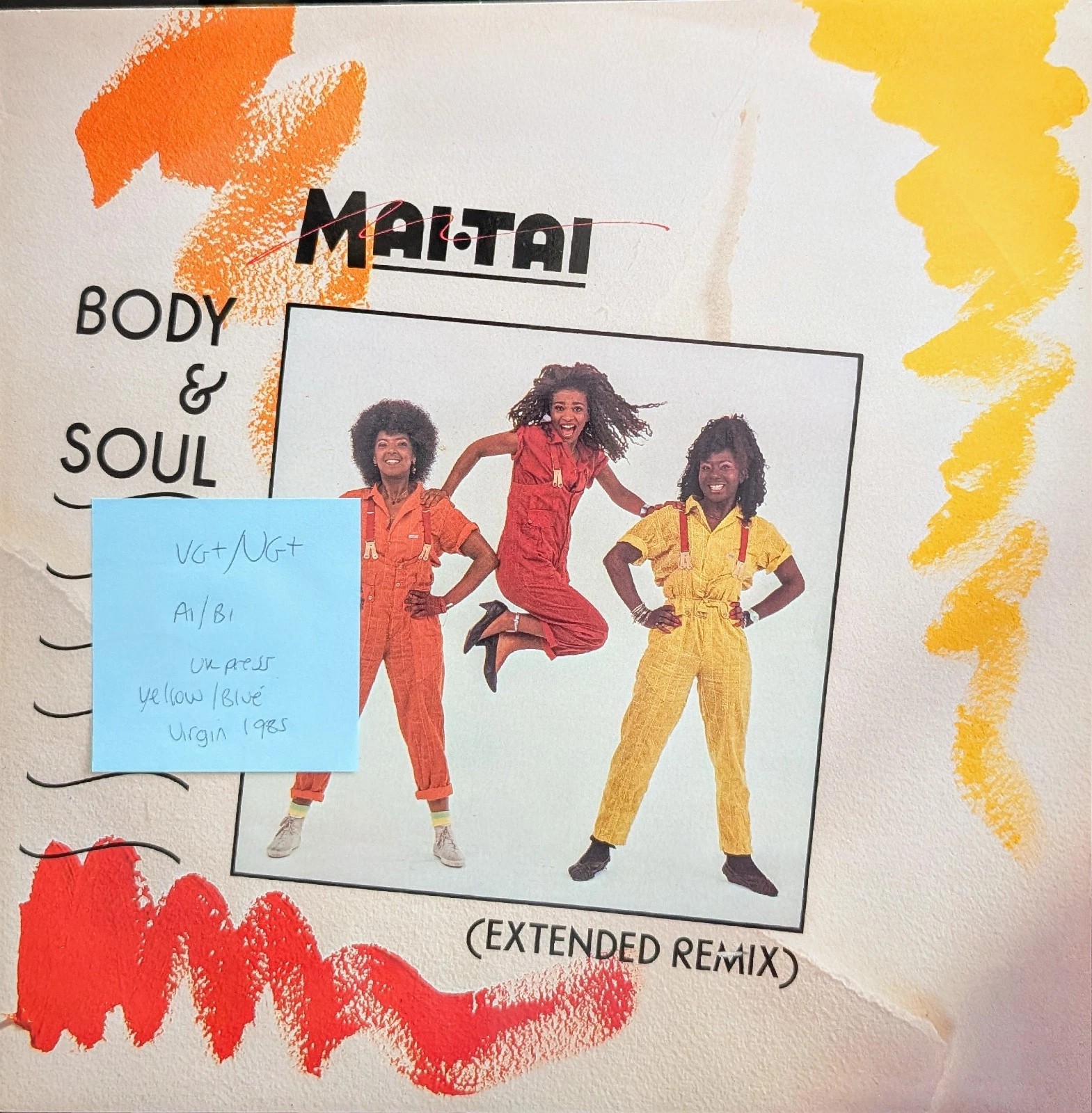 Mai Tai Body & Soul Vinyl Record 12" VG+/VG+ VS801-12 1985 sleeve Mai Tai Body & Soul Vinyl Record 12" VG+/VG+ VS801-12 1985 sleeve