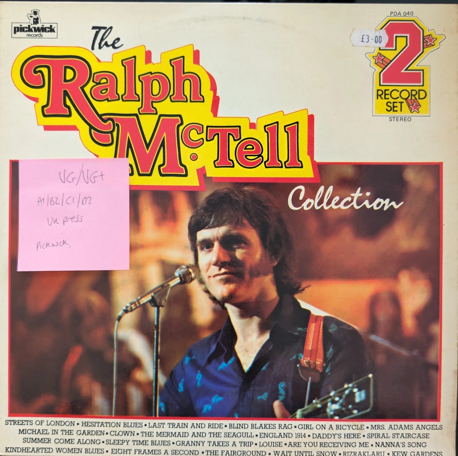 The Ralph McTell Collection Vinyl Record 2LP VG/VG+ PDA 040 1978 sleeve The Ralph McTell Collection Vinyl Record 2LP VG/VG+ PDA 040 1978 sleeve