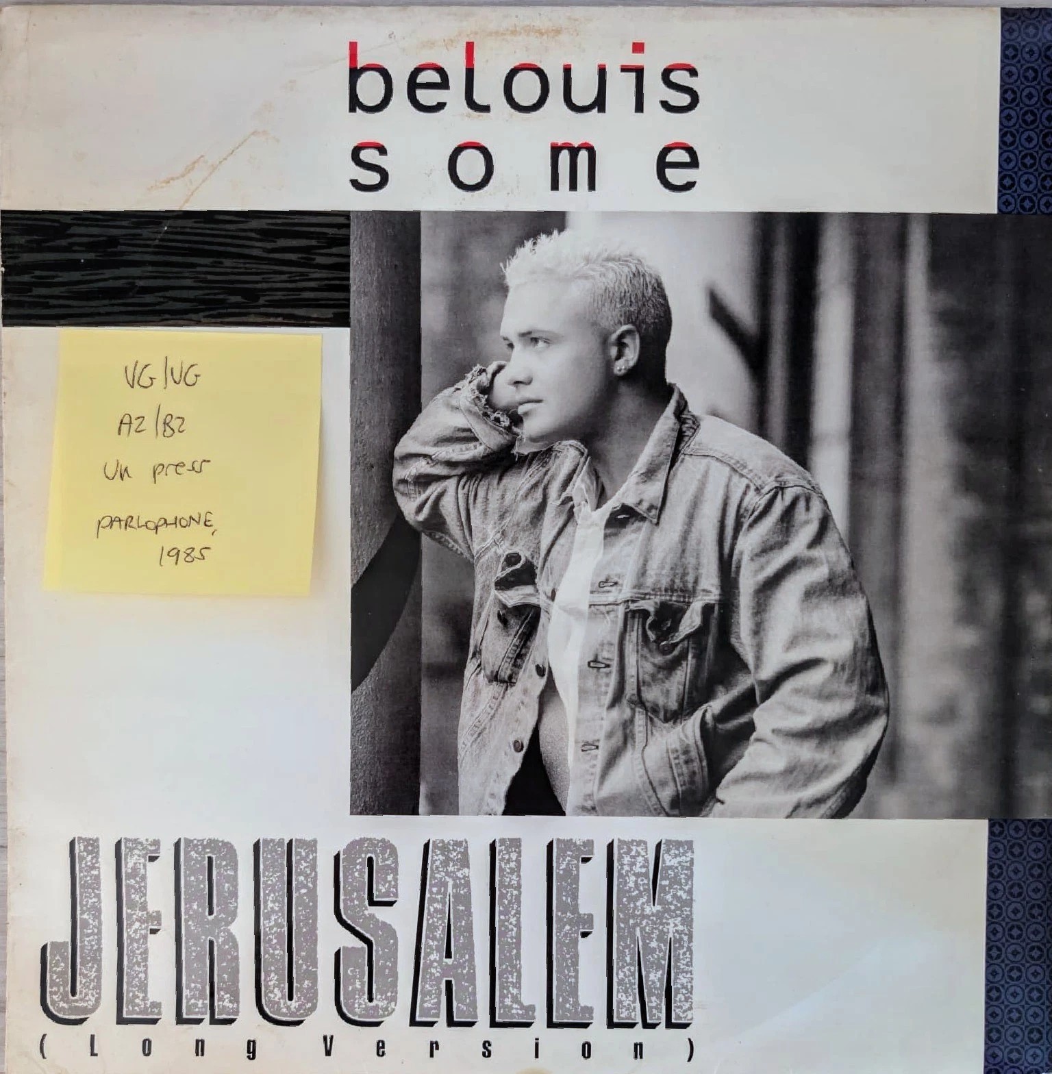 Belouis Some Jerusalem Vinyl Record 12" VG/VG 12R 6134 1986 sleeve Belouis Some Jerusalem Vinyl Record 12" VG/VG 12R 6134 1986 sleeve