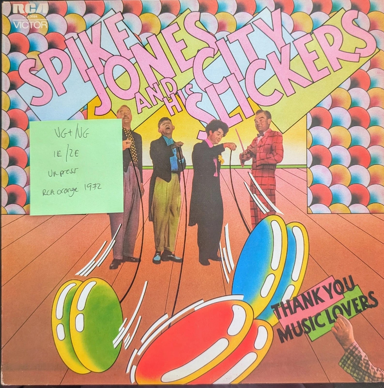 Spike Jones & City Slickers Thank You Music Lovers Vinyl Record VG+/VG LSA3084 sleeve Spike Jones & City Slickers Thank You Music Lovers Vinyl Record VG+/VG LSA3084 sleeve