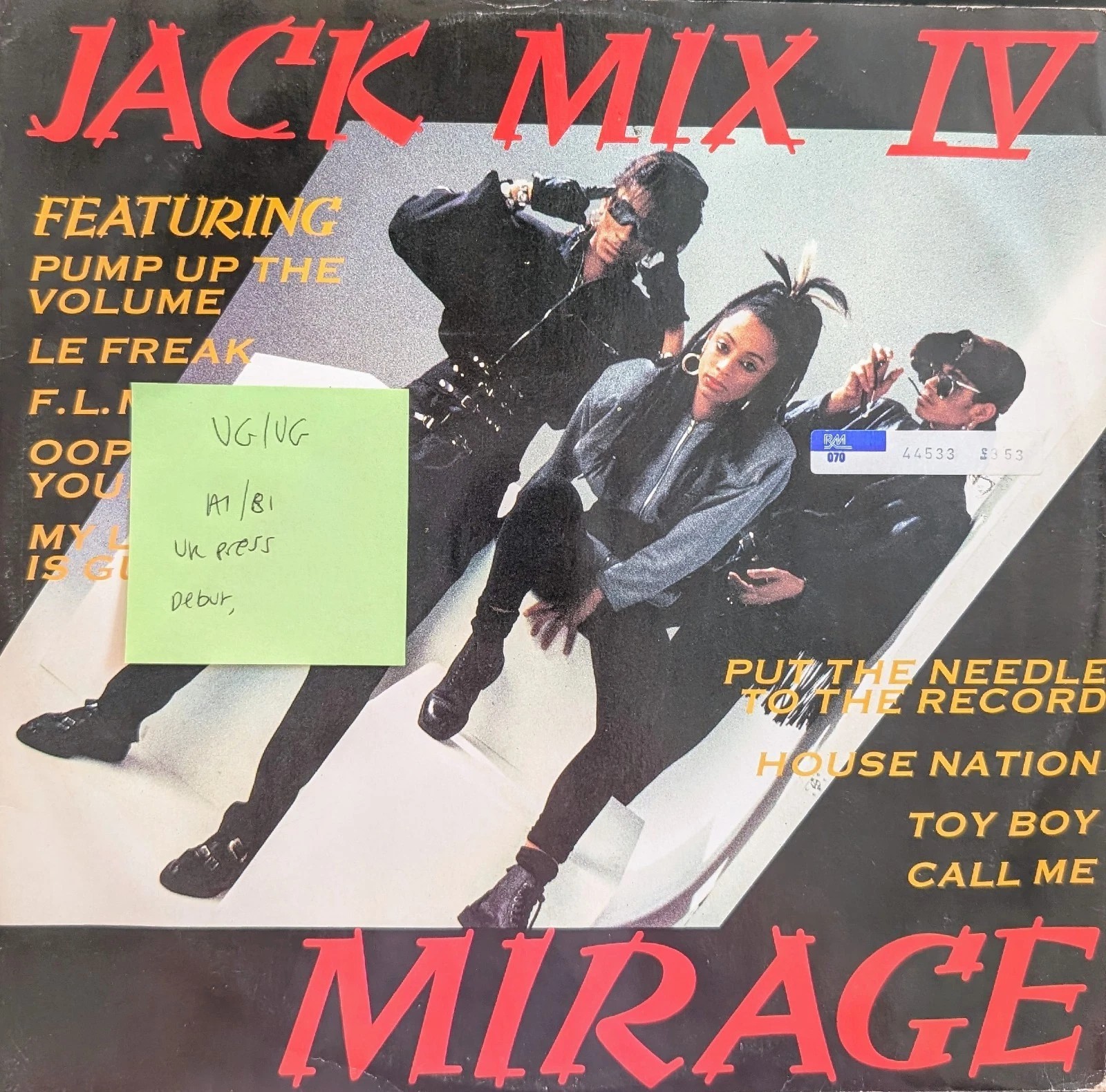 Mirage Jack Mix IV Vinyl Record 12" VG/VG DEBTX 3035 1987 1st Press sleeve Mirage Jack Mix IV Vinyl Record 12" VG/VG DEBTX 3035 1987 1st Press sleeve