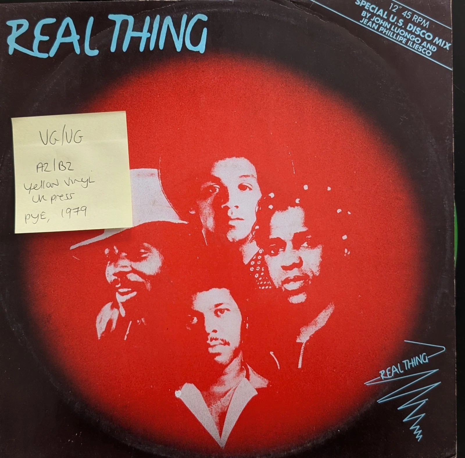 The Real Thing Boogie Down Vinyl Record 12" VG/VG 12P 109 1979 sleeve The Real Thing Boogie Down Vinyl Record 12" VG/VG 12P 109 1979 sleeve