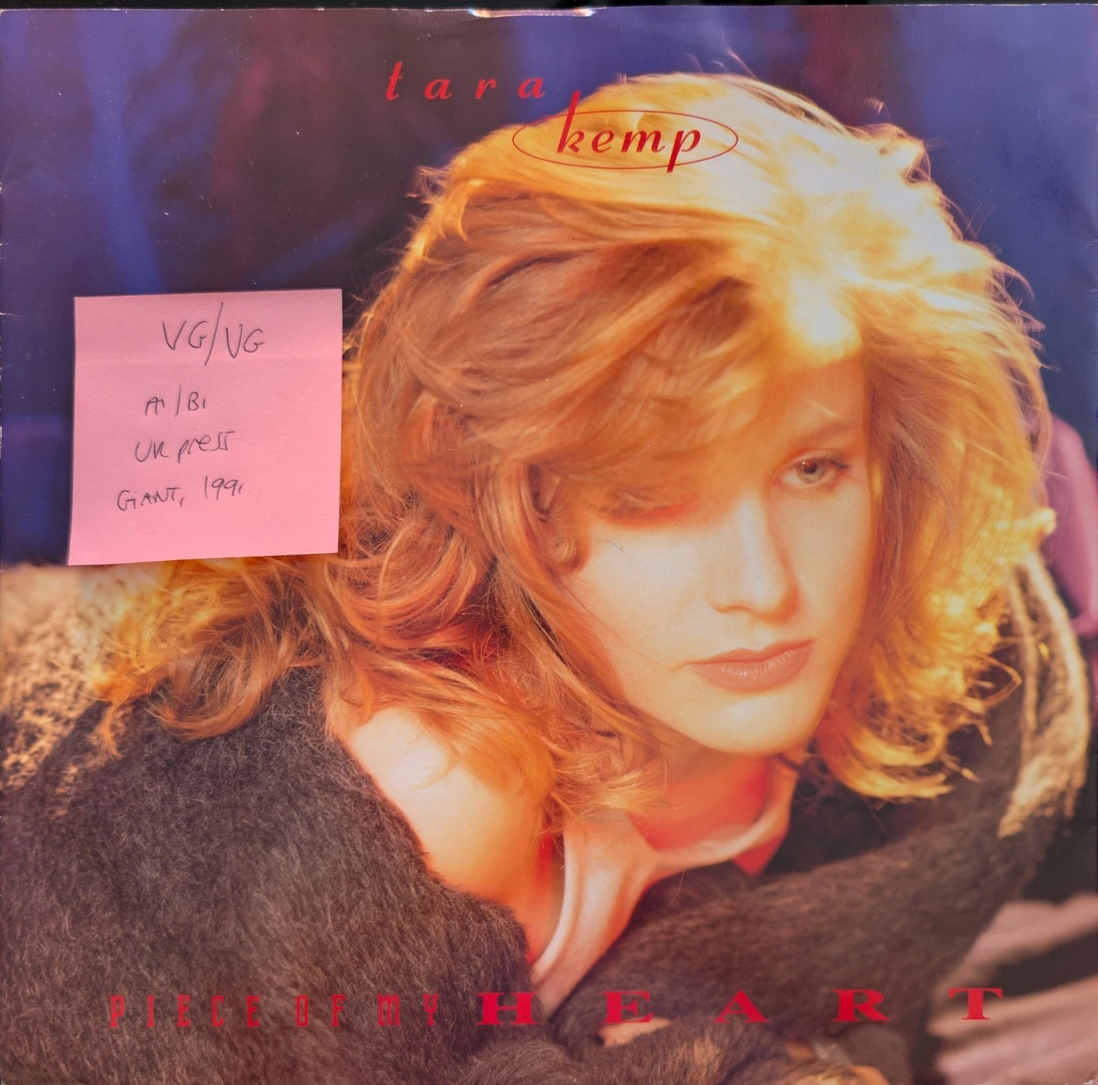 Tara Kemp Piece Of My Heart Vinyl Record 12" VG/VG W0048T 1991 sleeve Tara Kemp Piece Of My Heart Vinyl Record 12" VG/VG W0048T 1991 sleeve