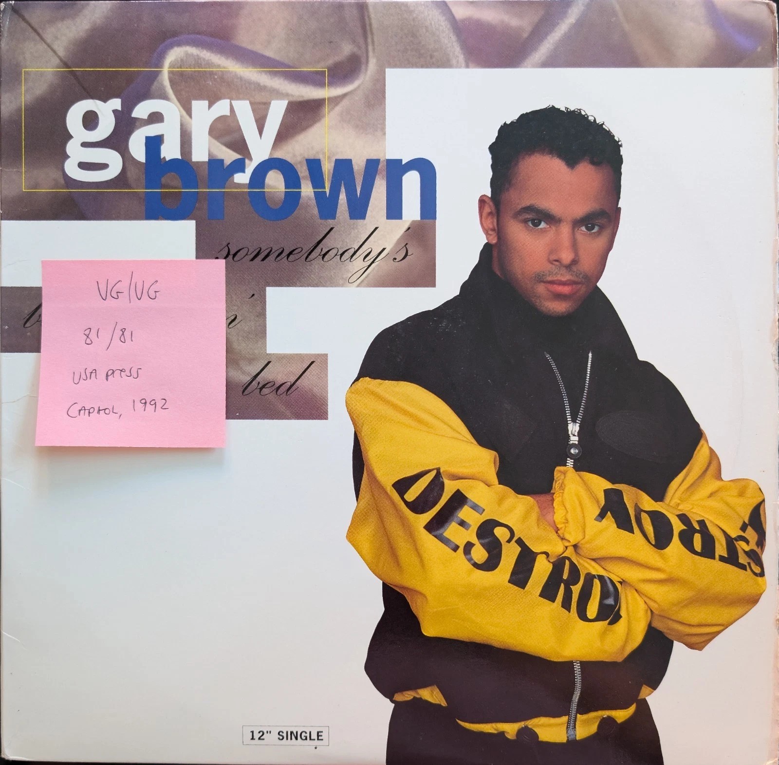 Gary Brown Somebody's Been Sleepin' In My Bed Vinyl Record VG/VG Y-15839 1992 sleeve Gary Brown Somebody's Been Sleepin' In My Bed Vinyl Record VG/VG Y-15839 1992 sleeve