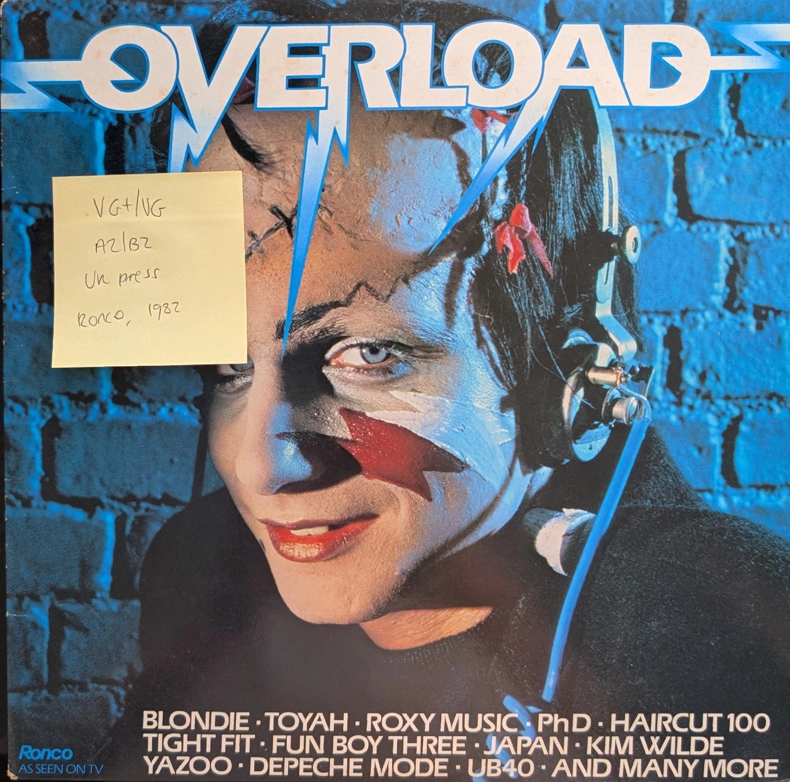 Various Overload Vinyl Record LP VG+/VG RTL 2079 1982 sleeve Various Overload Vinyl Record LP VG+/VG RTL 2079 1982 sleeve