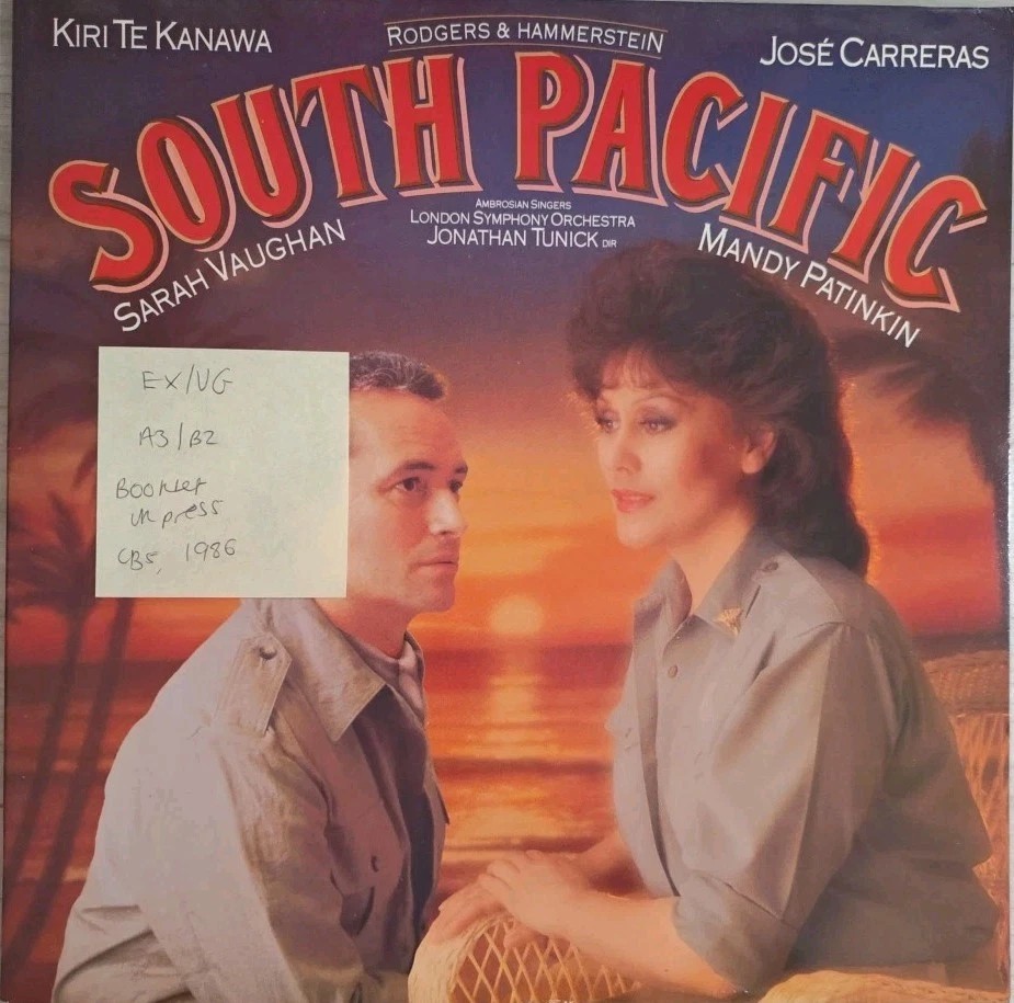 South Pacific Original Soundtrack Vinyl Record EX/VG SM42205 1986 sleeve South Pacific Original Soundtrack Vinyl Record EX/VG SM42205 1986 sleeve