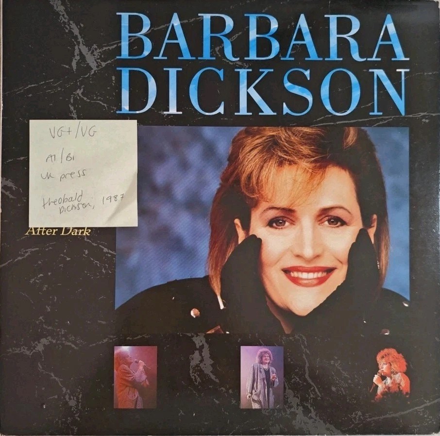 Barbara Dickson After Dark Vinyl Record LP VG+/VG TDP001 1987 sleeve Barbara Dickson After Dark Vinyl Record LP VG+/VG TDP001 1987 sleeve