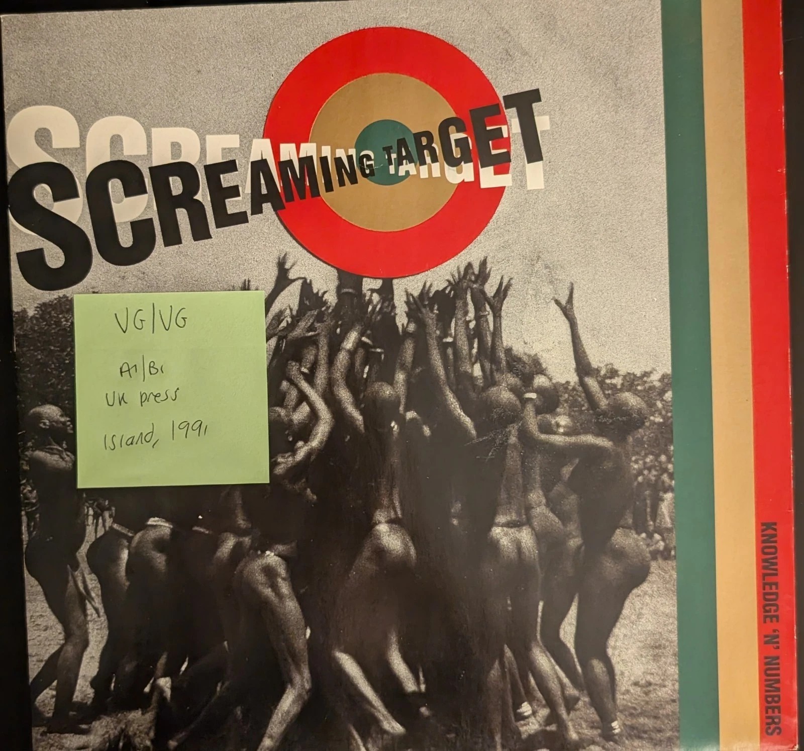 Screaming Target Knowledge 'N' Numbers Vinyl Record 12" VG/VG 12IS499 1991 sleeve Screaming Target Knowledge 'N' Numbers Vinyl Record 12" VG/VG 12IS499 1991 sleeve