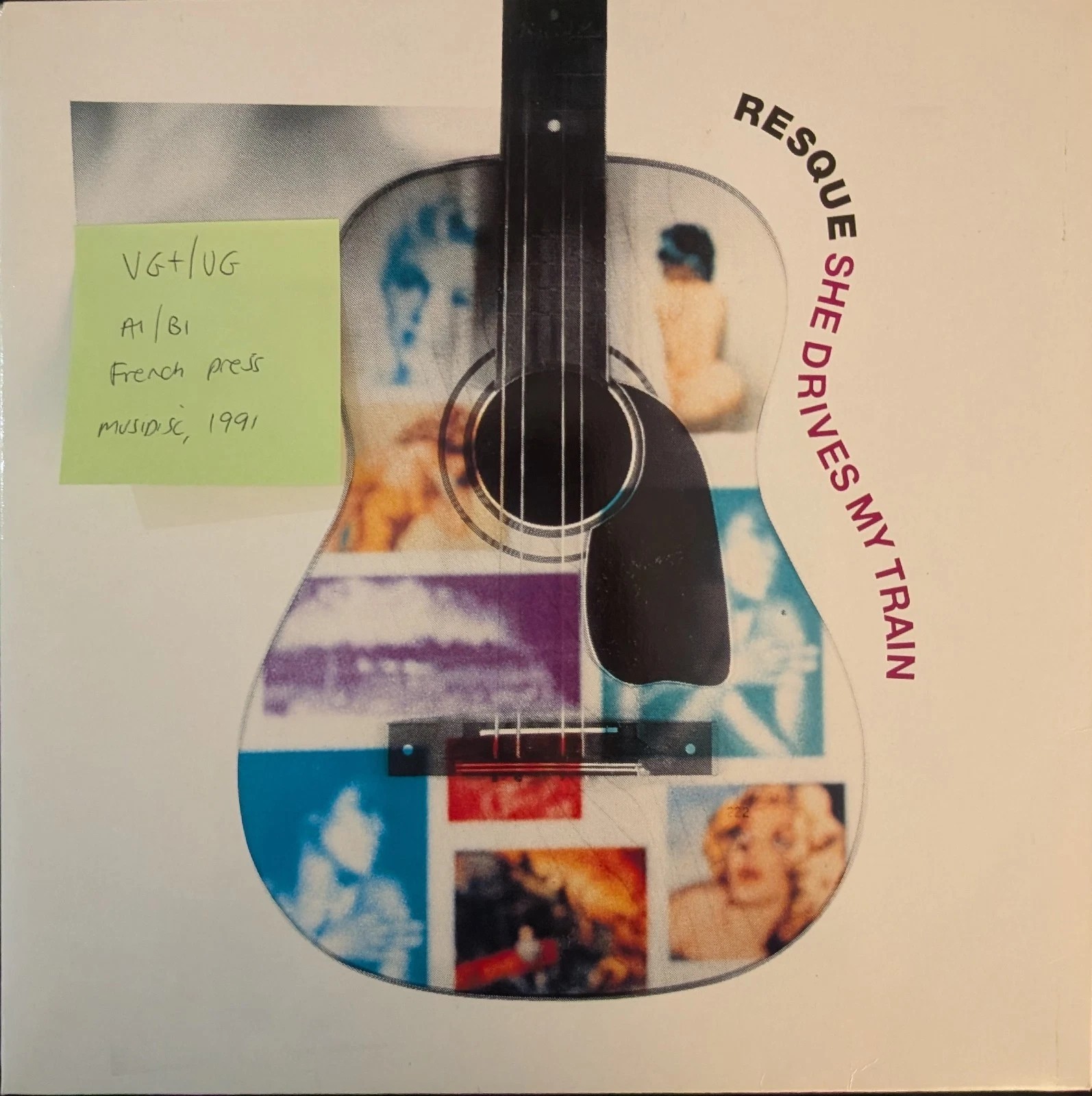 Resque She Drives My Train Vinyl Record 12" VG+/VG 108276 1991 sleeve Resque She Drives My Train Vinyl Record 12" VG+/VG 108276 1991 sleeve