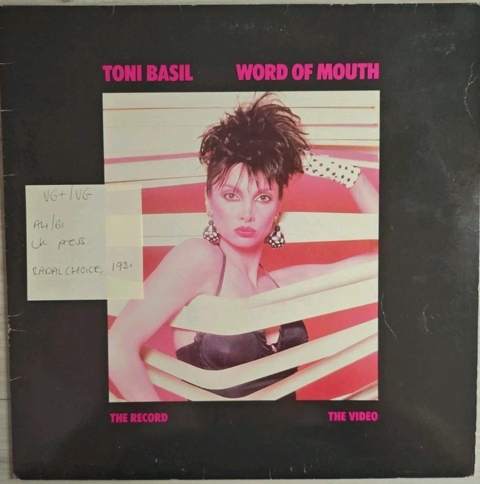 Toni Basil Word Of Mouth Vinyl Record LP VG+/VG BASIL1 1981 sleeve Toni Basil Word Of Mouth Vinyl Record LP VG+/VG BASIL1 1981 sleeve