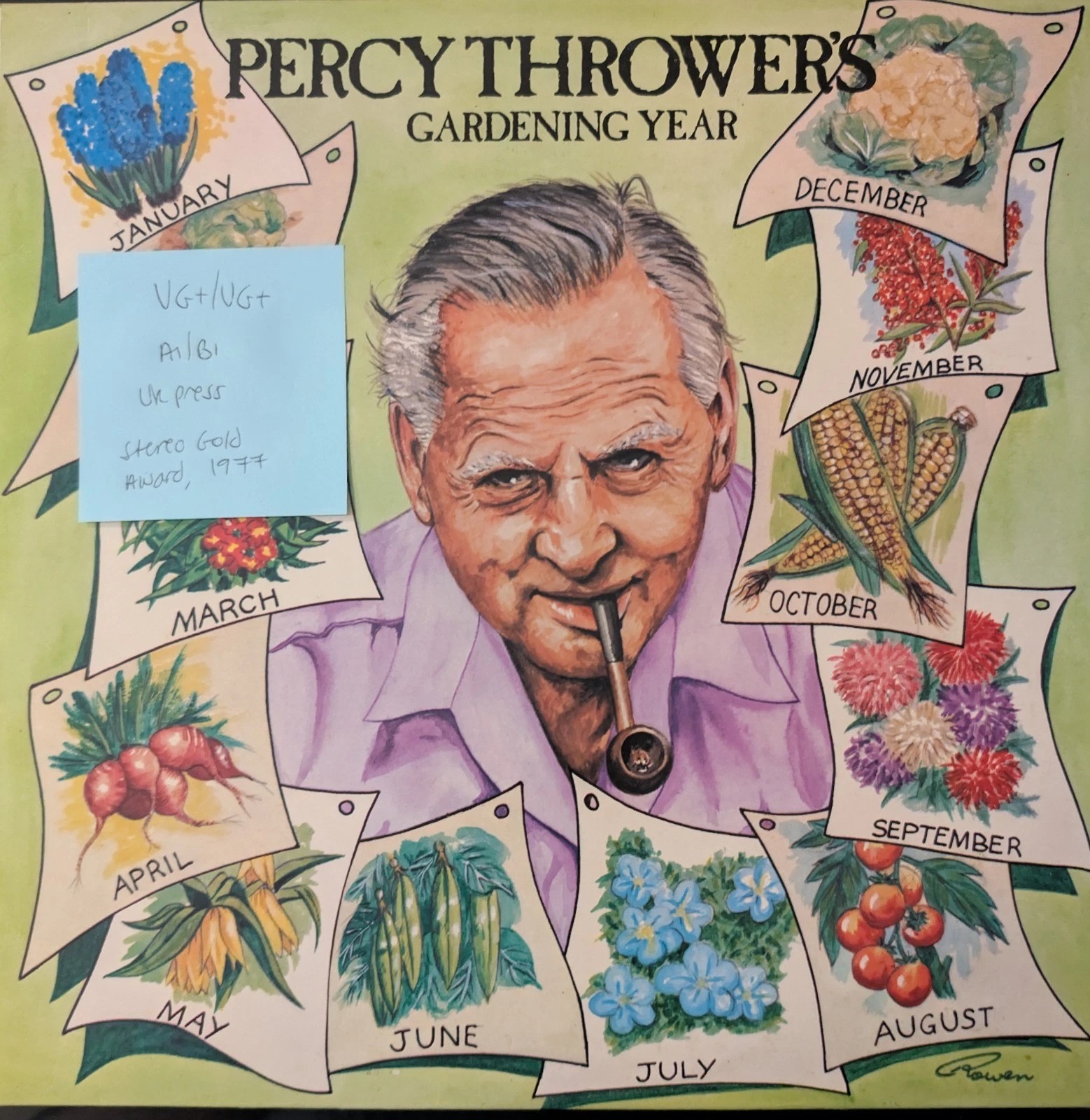 Percy Thrower Gardening Year Vinyl Record LP VG+/VG+ MER 434 1977 1st Press sleeve Percy Thrower Gardening Year Vinyl Record LP VG+/VG+ MER 434 1977 1st Press sleeve