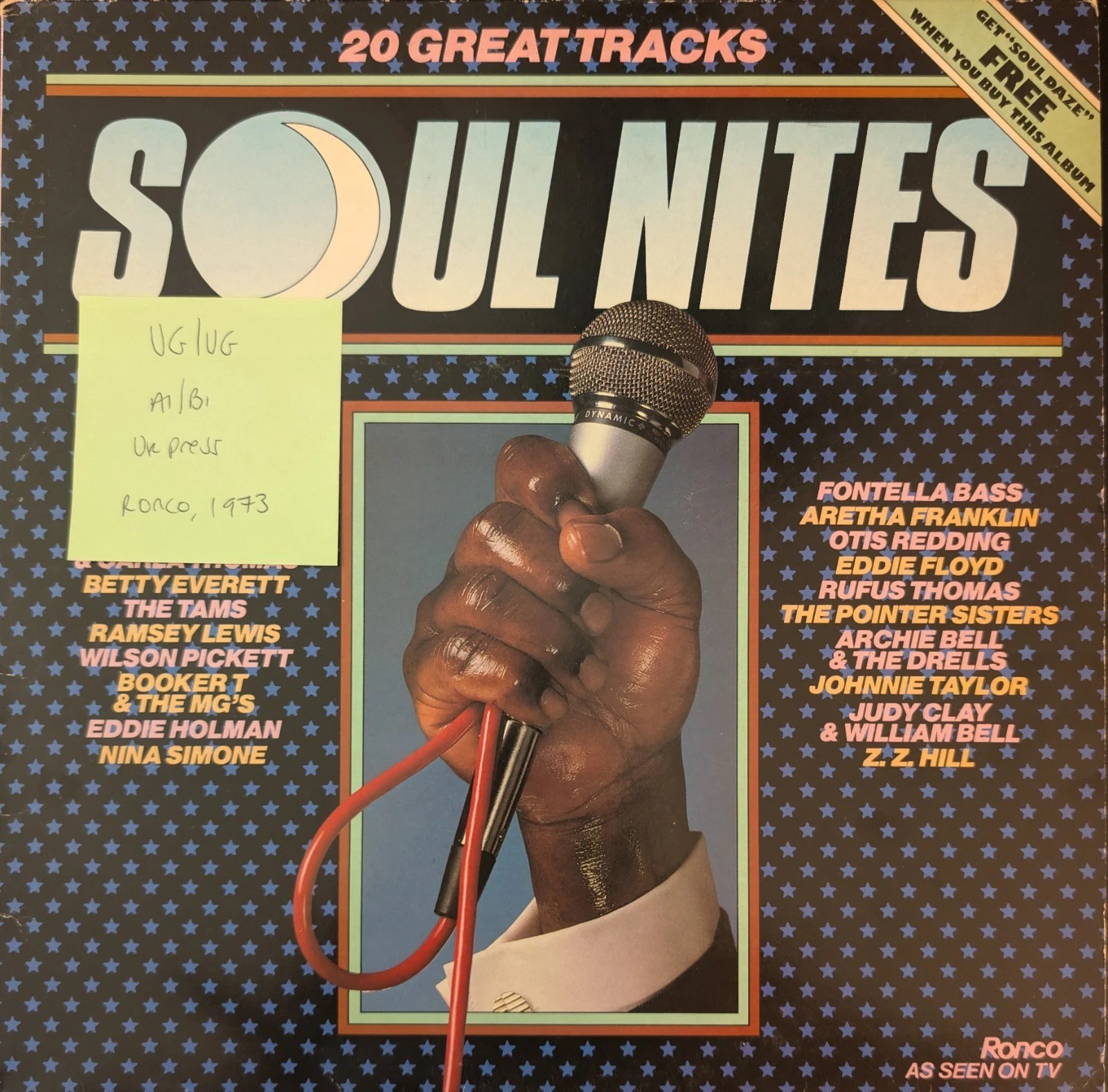 Various Soul Nites Vinyl Record VG/VG RTL 2080 1973 sleeve Various Soul Nites Vinyl Record VG/VG RTL 2080 1973 sleeve