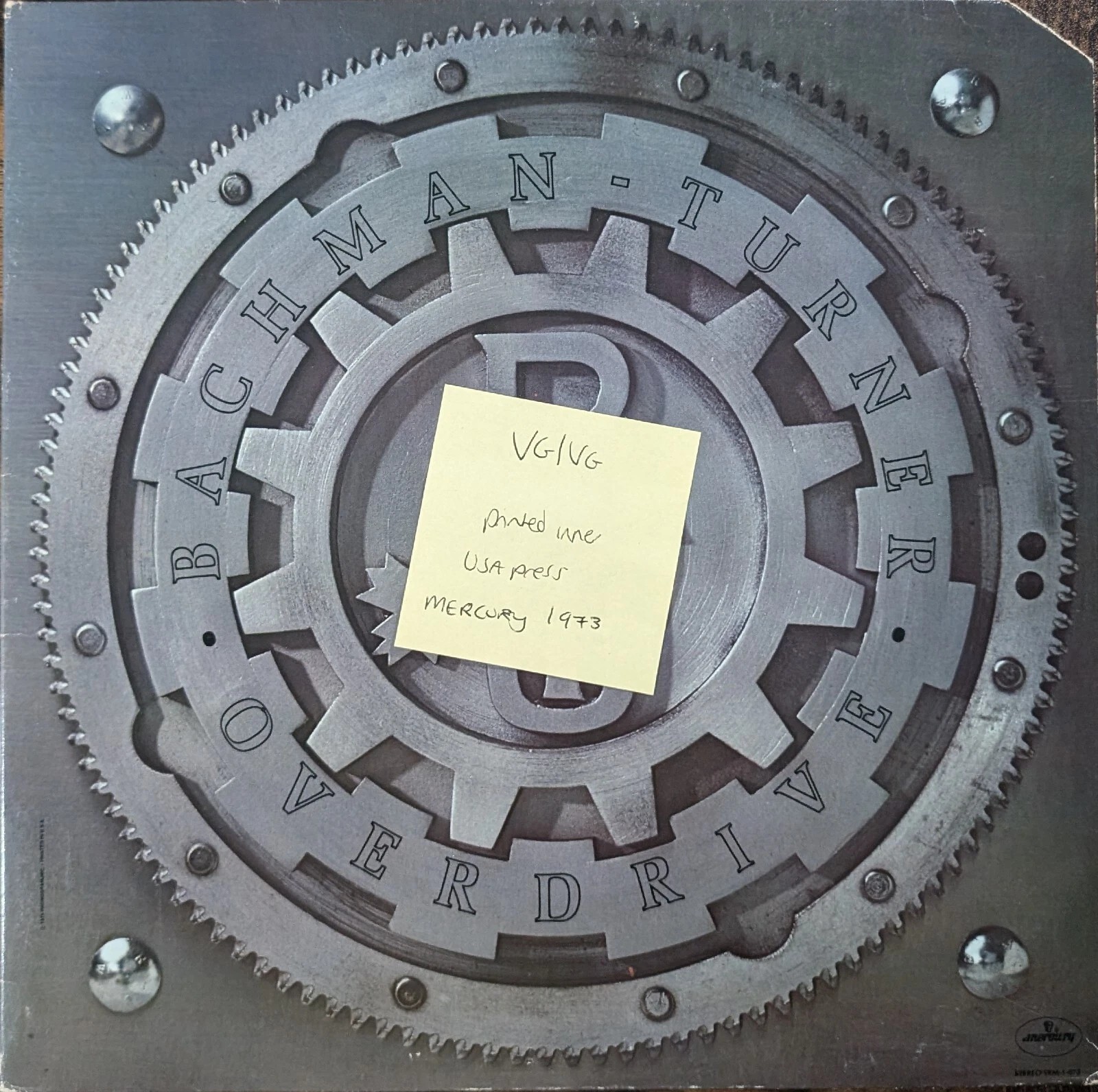 Bachman Turner Overdrive Vinyl Record VG/VG 0598 1973 sleeve Bachman Turner Overdrive Vinyl Record VG/VG 0598 1973 sleeve