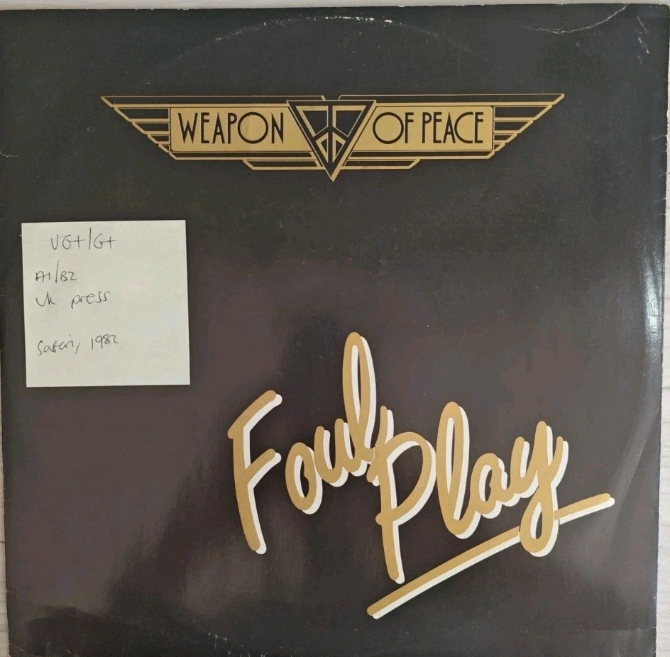 Weapon of Peace Foul Play Vinyl Record 12" VG+/G+ LS42 1982 sleeve Weapon of Peace Foul Play Vinyl Record 12" VG+/G+ LS42 1982 sleeve
