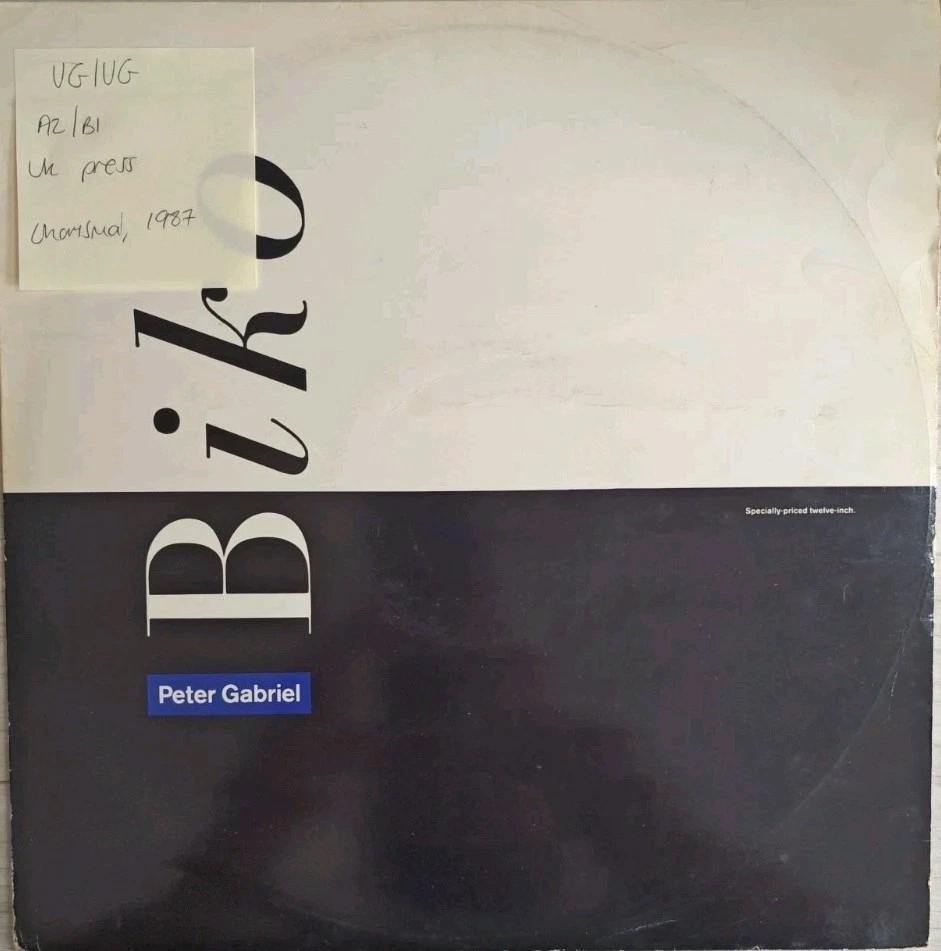 Peter Gabriel Biko Vinyl Record 12" VG/VG PGS612 1987 sleeve Peter Gabriel Biko Vinyl Record 12" VG/VG PGS612 1987 sleeve