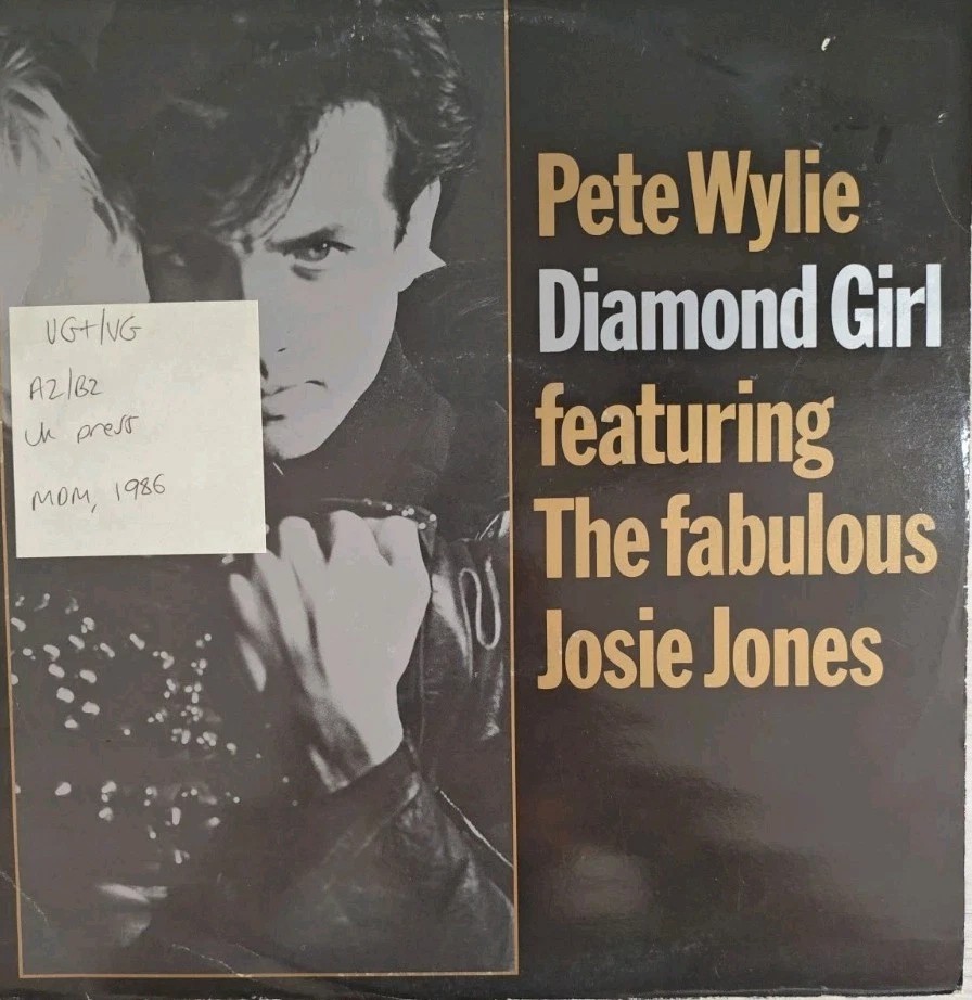 Pete Wylie Diamond Girl Vinyl Record 12" VG+/VG MDM-12 1986 sleeve Pete Wylie Diamond Girl Vinyl Record 12" VG+/VG MDM-12 1986 sleeve