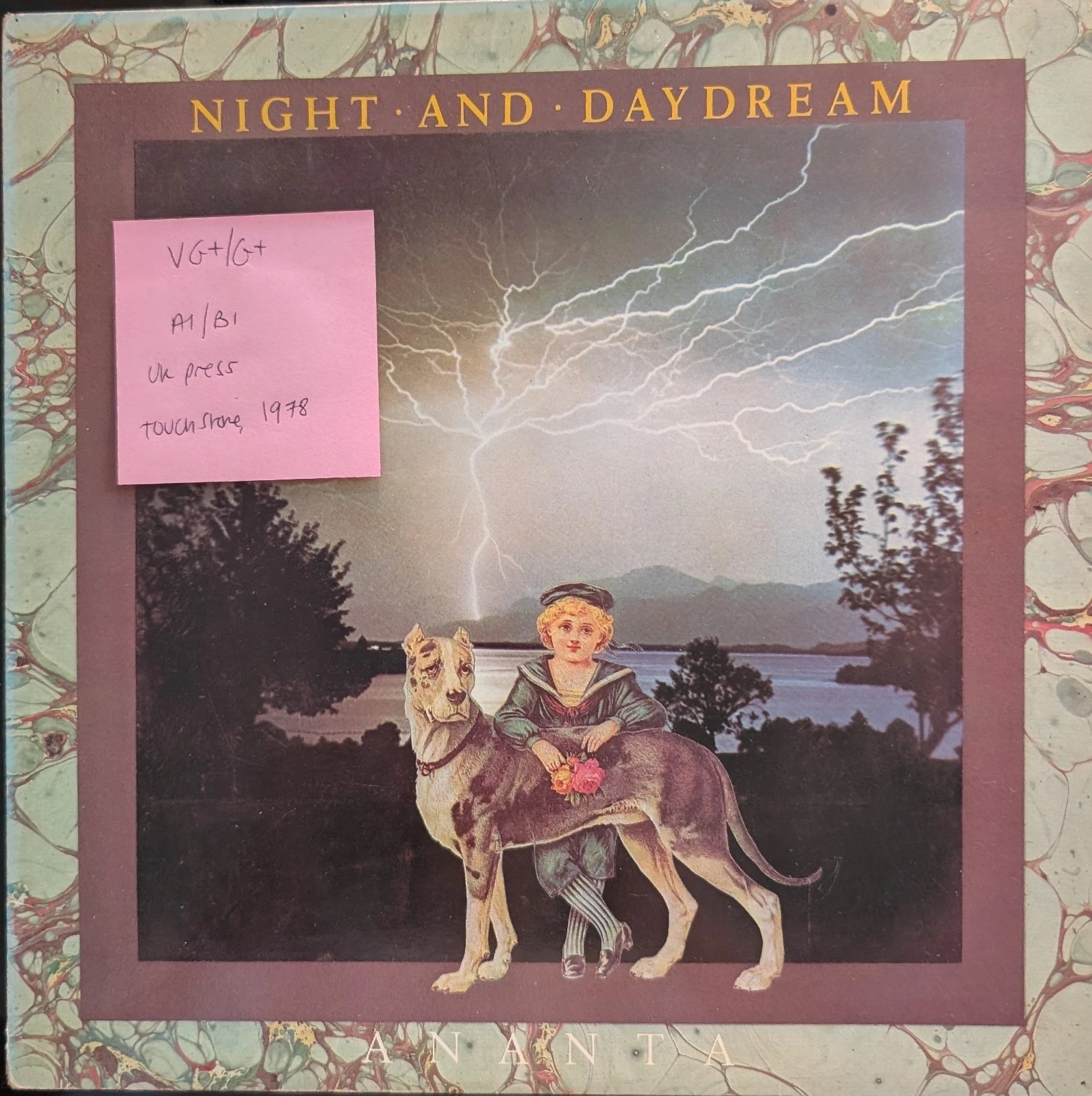 Ananta Night And Daydream Vinyl Record VG+/G+ BBT 112 1978 sleeve Ananta Night And Daydream Vinyl Record VG+/G+ BBT 112 1978 sleeve