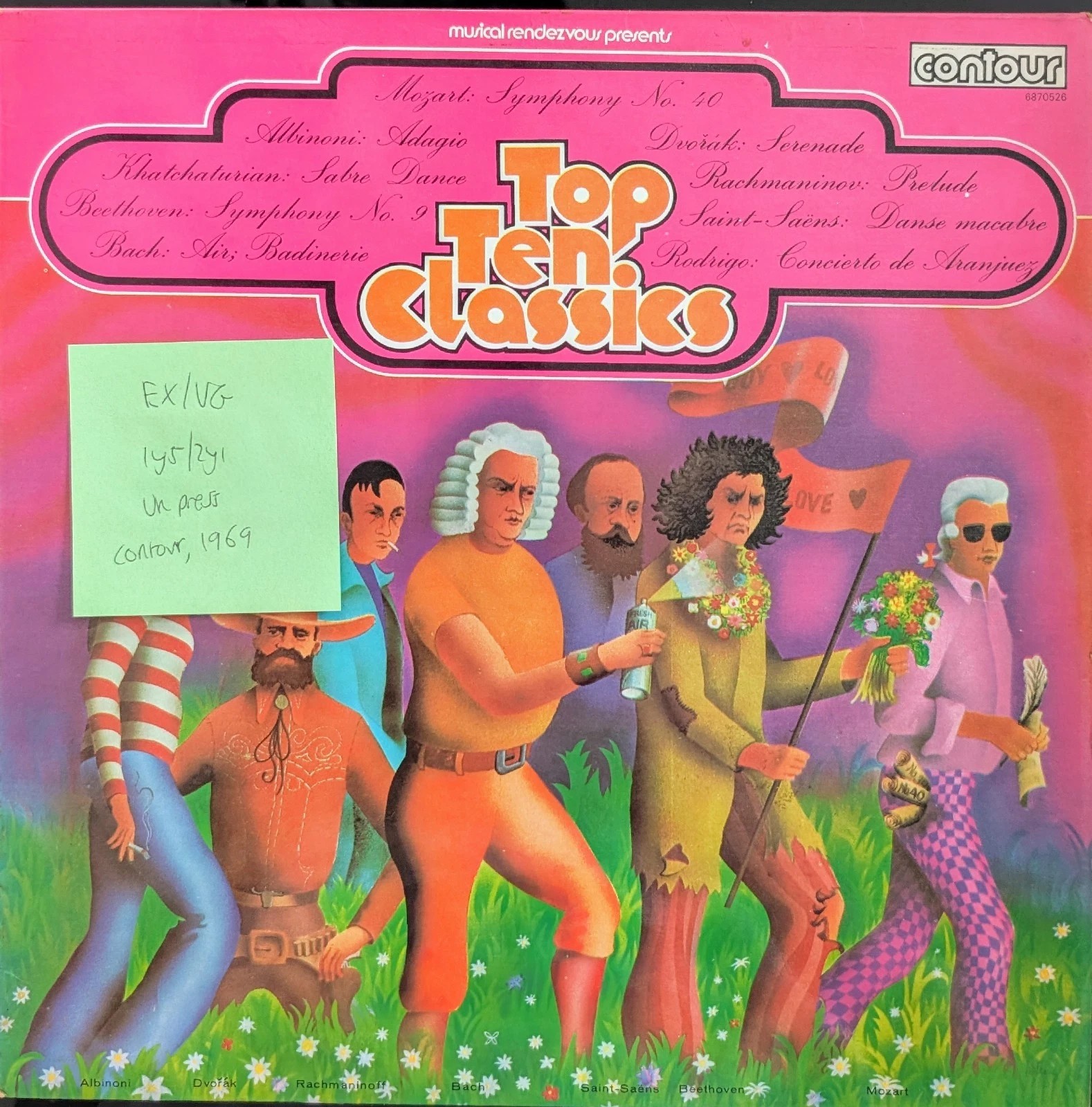 Various Top Ten Classics Vinyl Record LP EX/VG 6870526 1969 sleeve Various Top Ten Classics Vinyl Record LP EX/VG 6870526 1969 sleeve