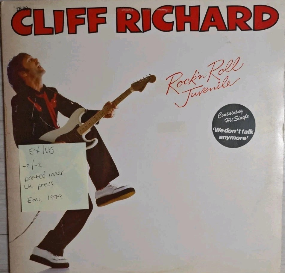 Cliff Richard Rock 'N Roll Juvenile Vinyl Record LP EX/VG EMC 3307 1979 sleeve Cliff Richard Rock 'N Roll Juvenile Vinyl Record LP EX/VG EMC 3307 1979 sleeve