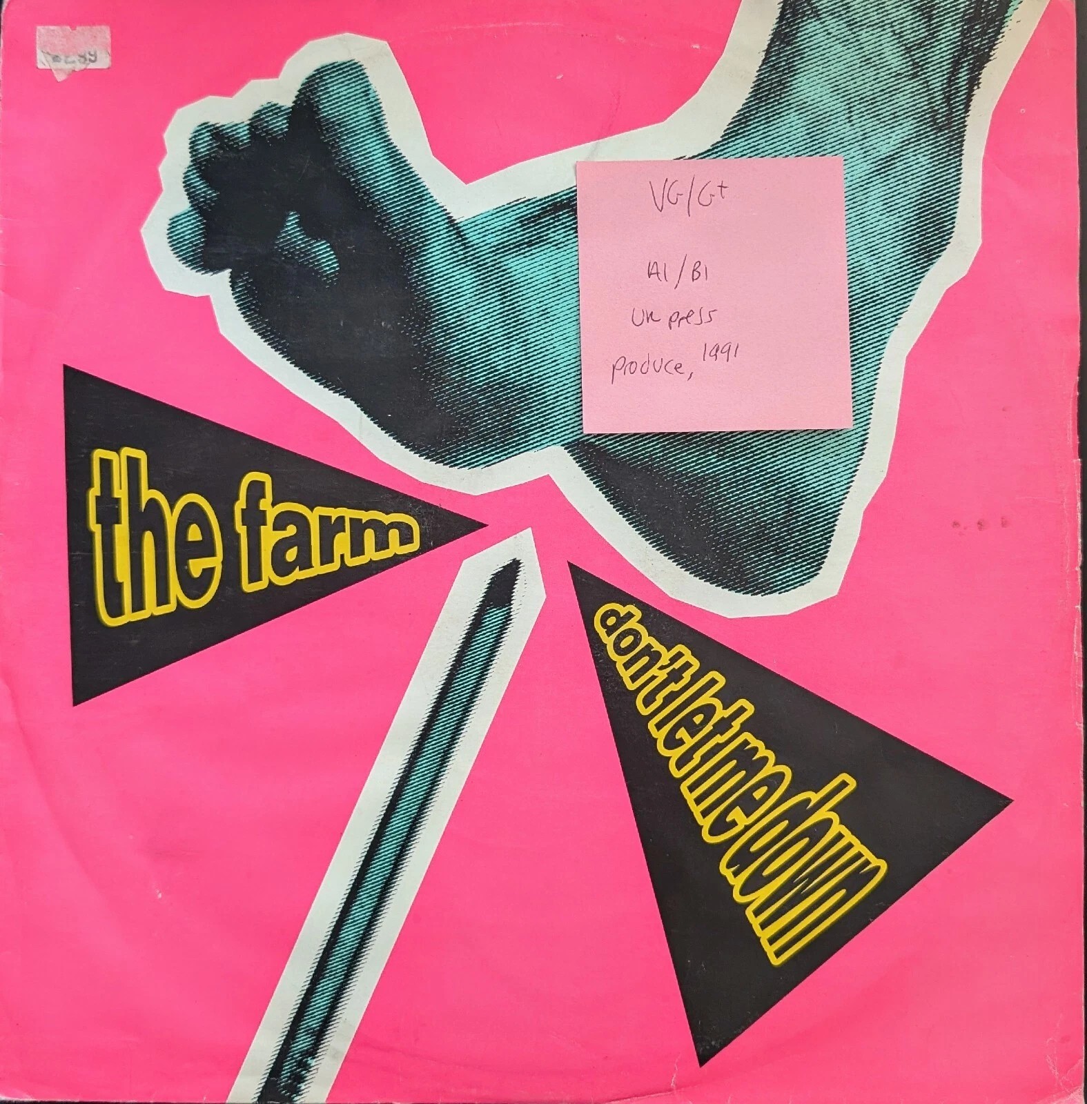 The Farm Don't Let Me Down Vinyl Record 12" VG/G+ MILK104T 1991 sleeve The Farm Don't Let Me Down Vinyl Record 12" VG/G+ MILK104T 1991 sleeve