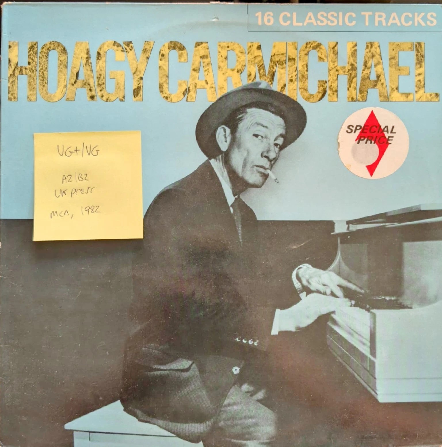 Hoagy Carmichael 16 Classic Tracks Vinyl Record LP VG+/VG MCL1692 1982 sleeve Hoagy Carmichael 16 Classic Tracks Vinyl Record LP VG+/VG MCL1692 1982 sleeve
