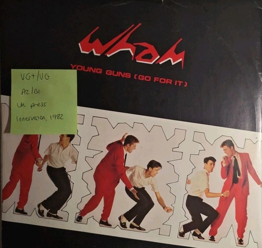 Wham! Young Guns (Go For It) Vinyl Record 12" VG+/VG IVL A13 2766 1982 sleeve Wham! Young Guns (Go For It) Vinyl Record 12" VG+/VG IVL A13 2766 1982 sleeve