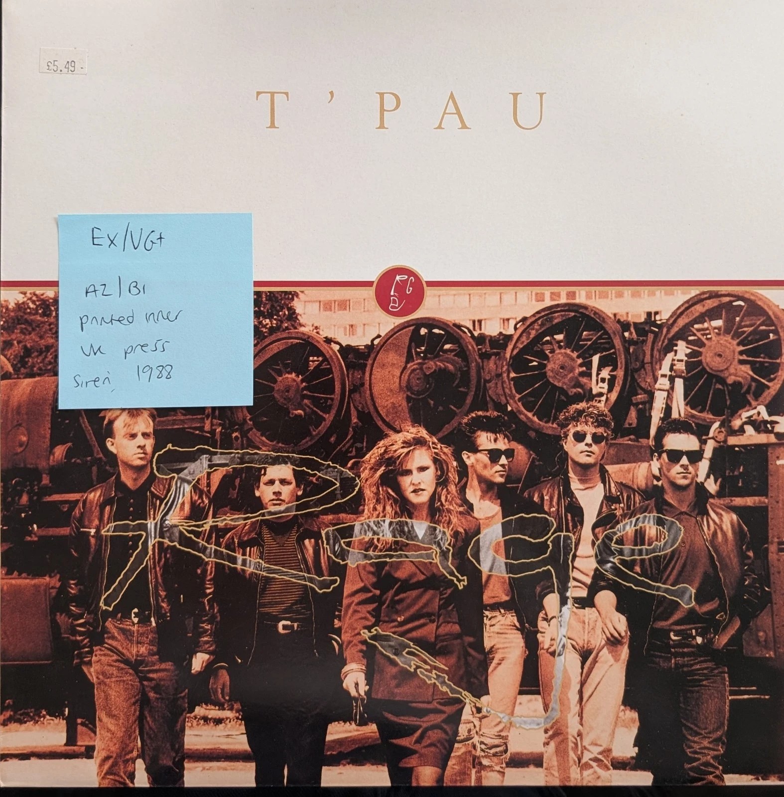 T'Pau Rage Vinyl Record LP EX/VG+ SRNLP20 1988 sleeve T'Pau Rage Vinyl Record LP EX/VG+ SRNLP20 1988 sleeve