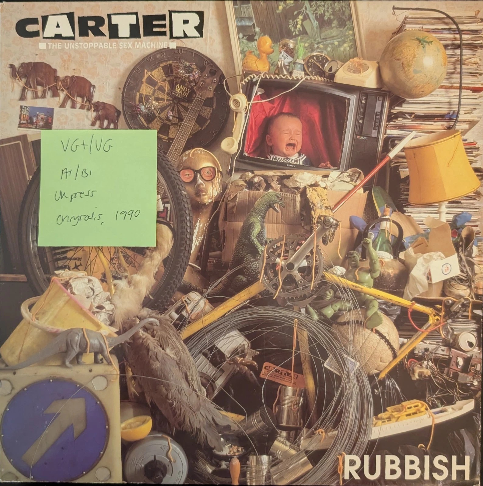 Carter Rubbish Vinyl Record VG+/VG USMX 3 1990 1st Press sleeve Carter Rubbish Vinyl Record VG+/VG USMX 3 1990 1st Press sleeve
