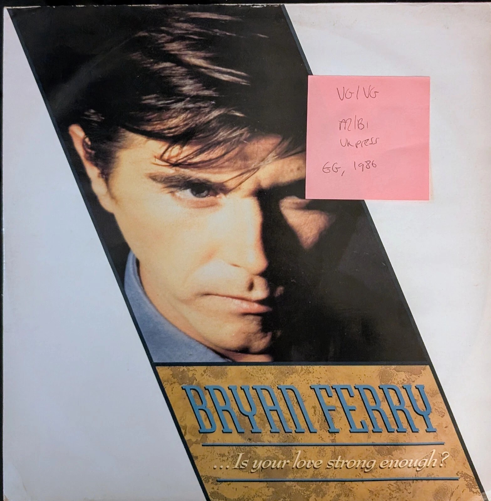 Bryan Ferry Is Your Love Strong Enough? Vinyl Record 12" VG/VG FERRX4 1986 sleeve Bryan Ferry Is Your Love Strong Enough? Vinyl Record 12" VG/VG FERRX4 1986 sleeve