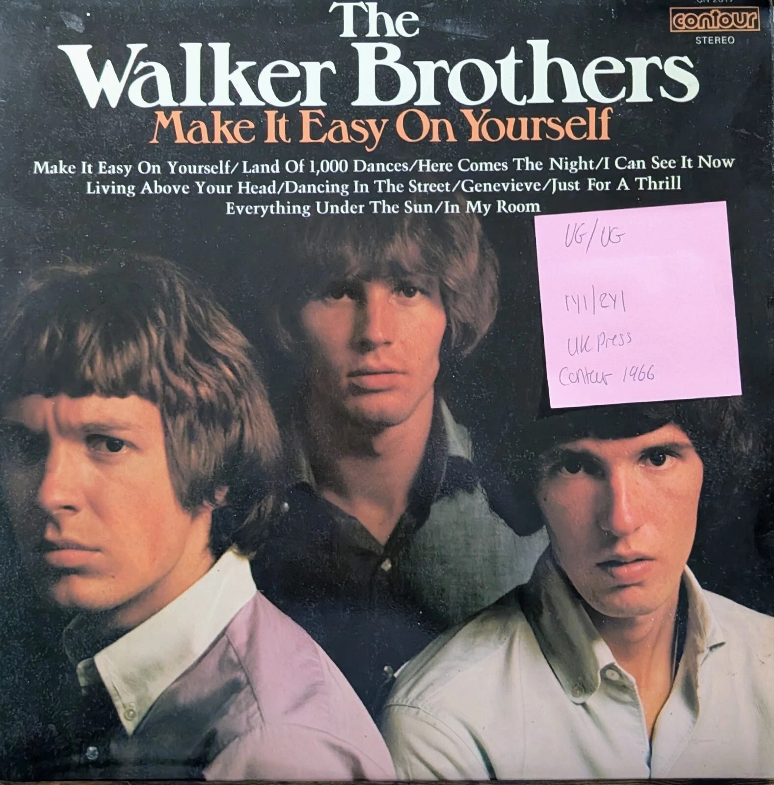 The Walker Brothers Make It Easy On Yourself Vinyl Record LP VG/VG CN2017 1966 sleeve The Walker Brothers Make It Easy On Yourself Vinyl Record LP VG/VG CN2017 1966 sleeve