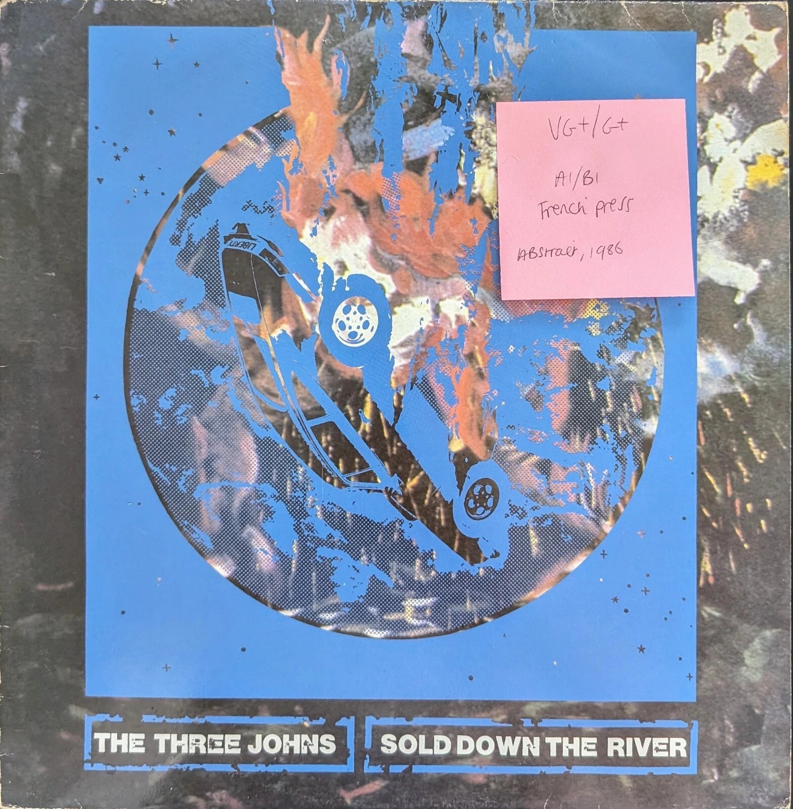 The Three Johns Sold Down The River Vinyl Record 12" VG+/G+ ABS 040 1986 sleeve The Three Johns Sold Down The River Vinyl Record 12" VG+/G+ ABS 040 1986 sleeve