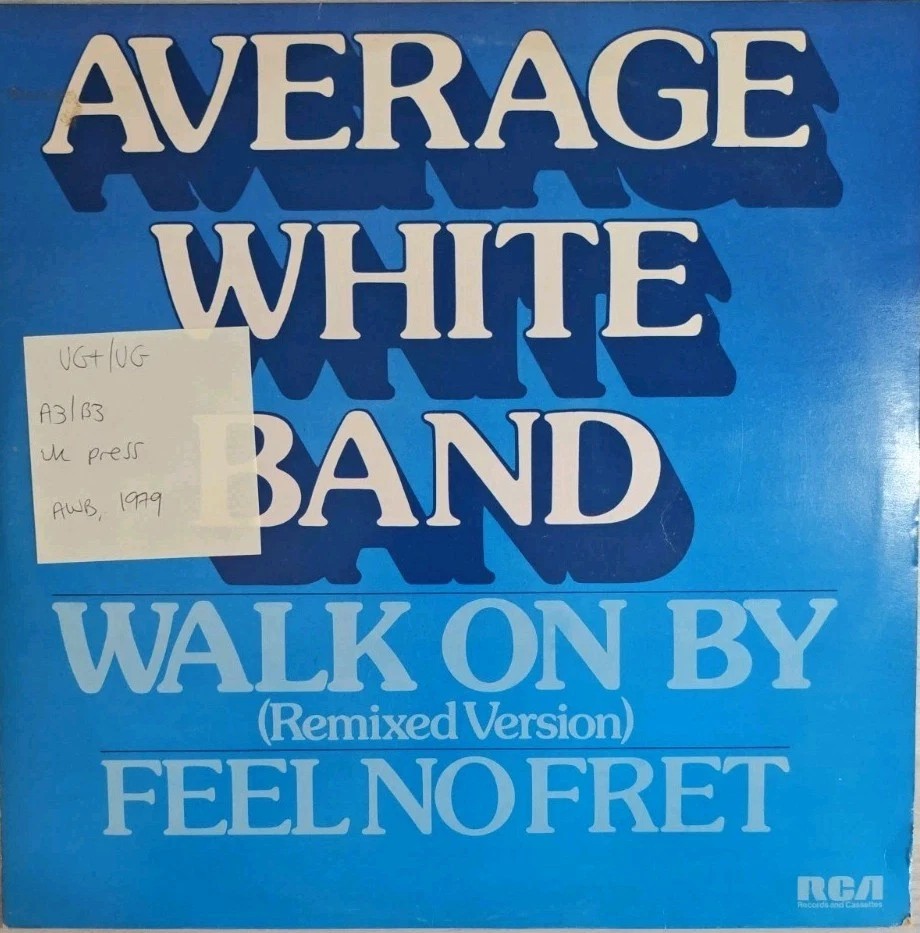 Average White Band Walk On By Vinyl Record 12" VG+/VG XC1087 1979 sleeve Average White Band Walk On By Vinyl Record 12" VG+/VG XC1087 1979 sleeve