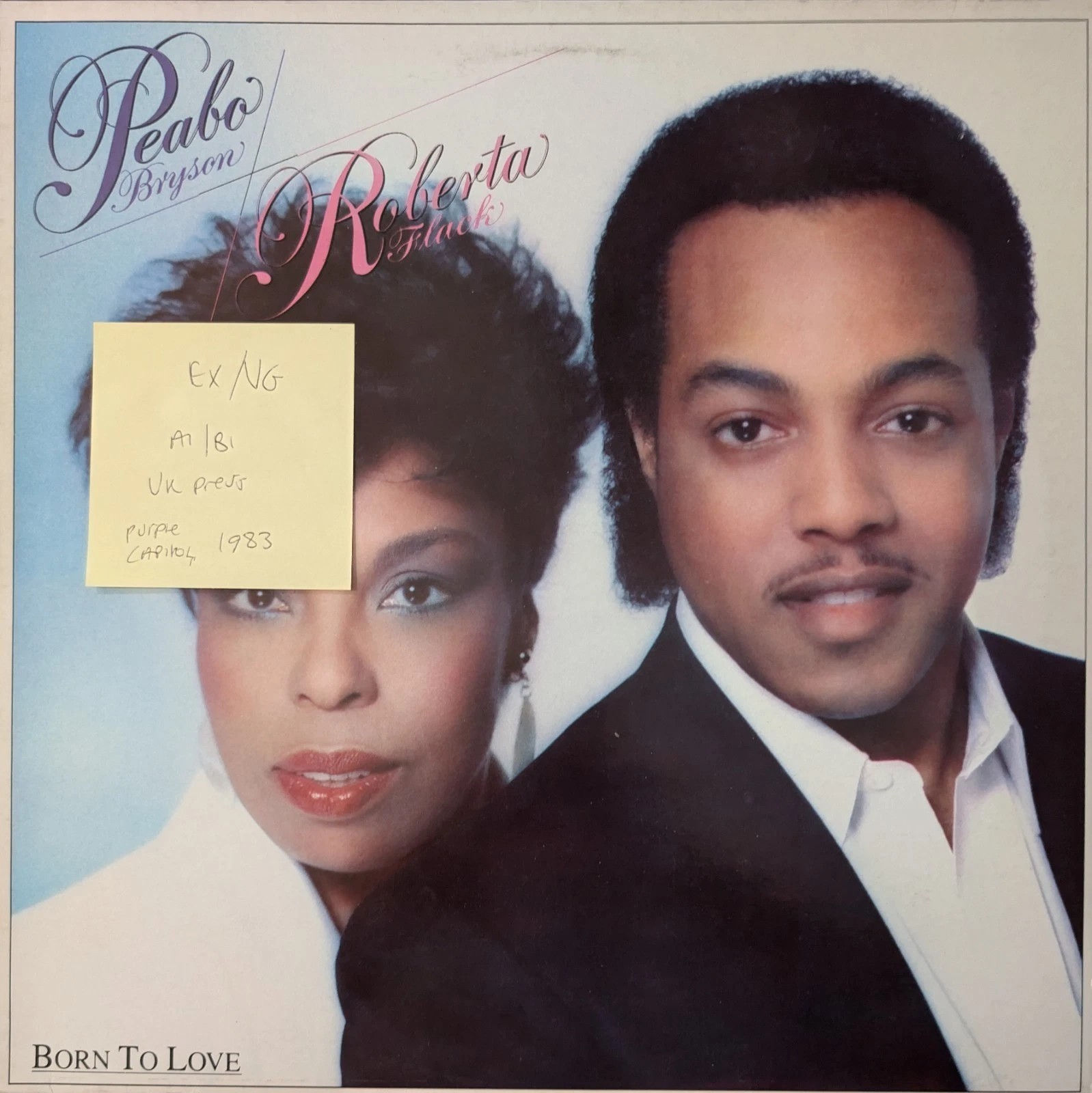 Peabo Bryson & Roberta Flack Born To Love Vinyl Record LP EX/VG EST7122841 1983 sleeve Peabo Bryson & Roberta Flack Born To Love Vinyl Record LP EX/VG EST7122841 1983 sleeve