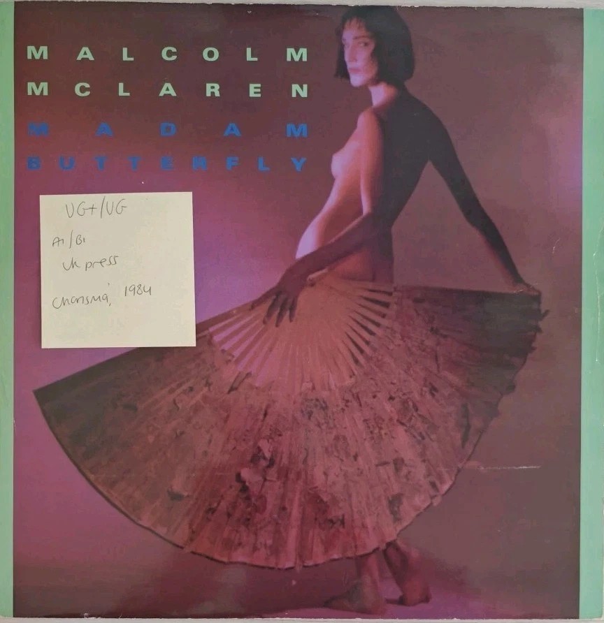 Malcolm McLaren Madam Butterfly Vinyl Record 12" VG+/VG MALC512 1984 sleeve Malcolm McLaren Madam Butterfly Vinyl Record 12" VG+/VG MALC512 1984 sleeve