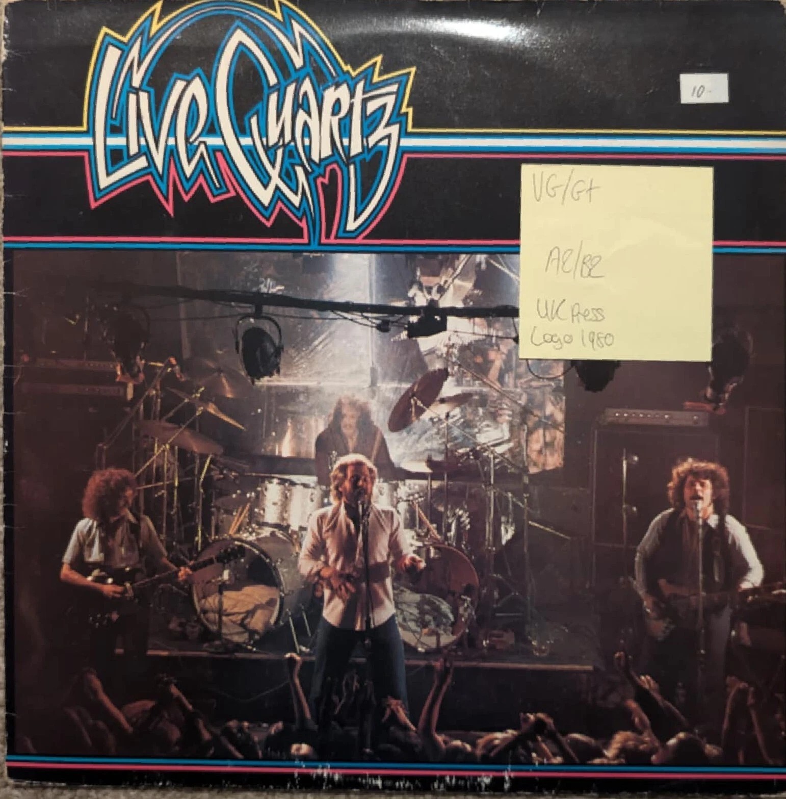 Quartz Live Quartz Vinyl Record LP VG/G+ MOGO4007 1980 sleeve Quartz Live Quartz Vinyl Record LP VG/G+ MOGO4007 1980 sleeve