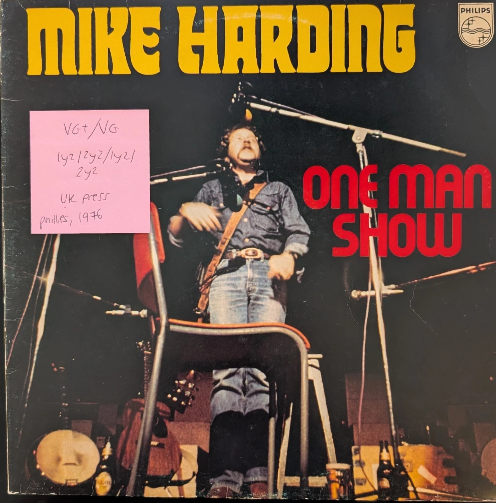Mike Harding One Man Show Vinyl Record 2LP VG+/VG 6625022 1976 vinyl record sleeve Mike Harding One Man Show Vinyl Record 2LP VG+/VG 6625022 1976 vinyl record sleeve