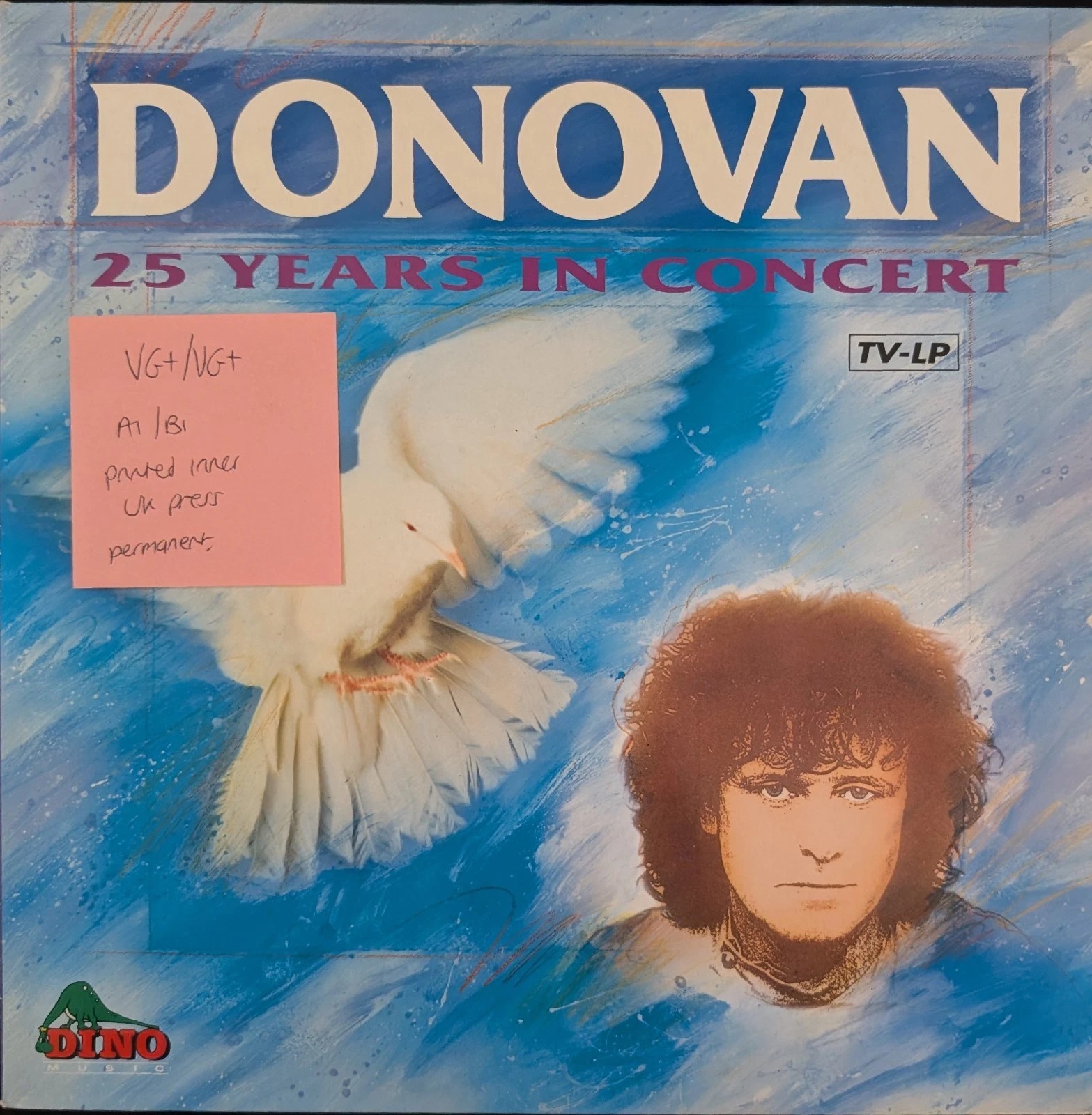 Donovan 25 Years In Concert Vinyl Record LP VG+/VG+ DNLP1253 sleeve Donovan 25 Years In Concert Vinyl Record LP VG+/VG+ DNLP1253 sleeve