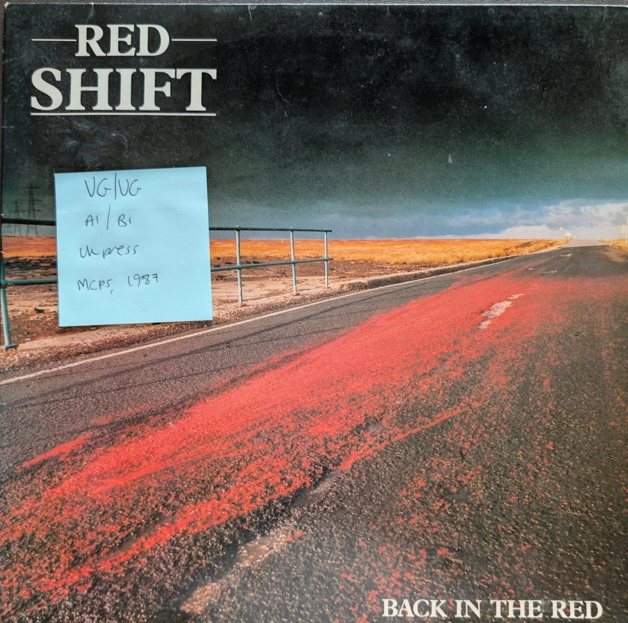 Red Shift Back In the Red Vinyl Record LP VG/VG BASH41 1987 sleeve Red Shift Back In the Red Vinyl Record LP VG/VG BASH41 1987 sleeve