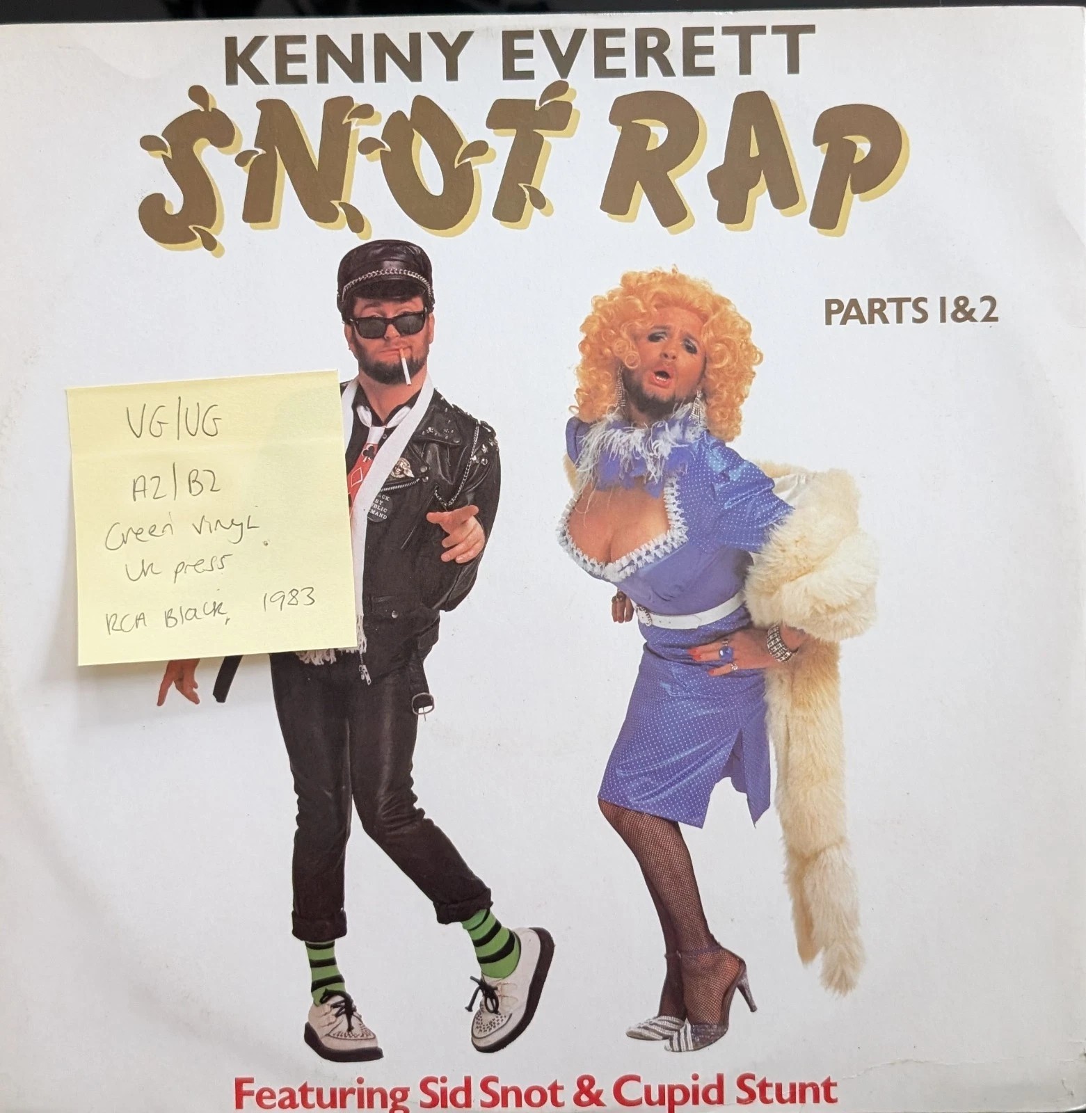 Kenny Everett Snot Rap Vinyl Record 12" VG/VG KENT1 1983 sleeve Kenny Everett Snot Rap Vinyl Record 12" VG/VG KENT1 1983 sleeve