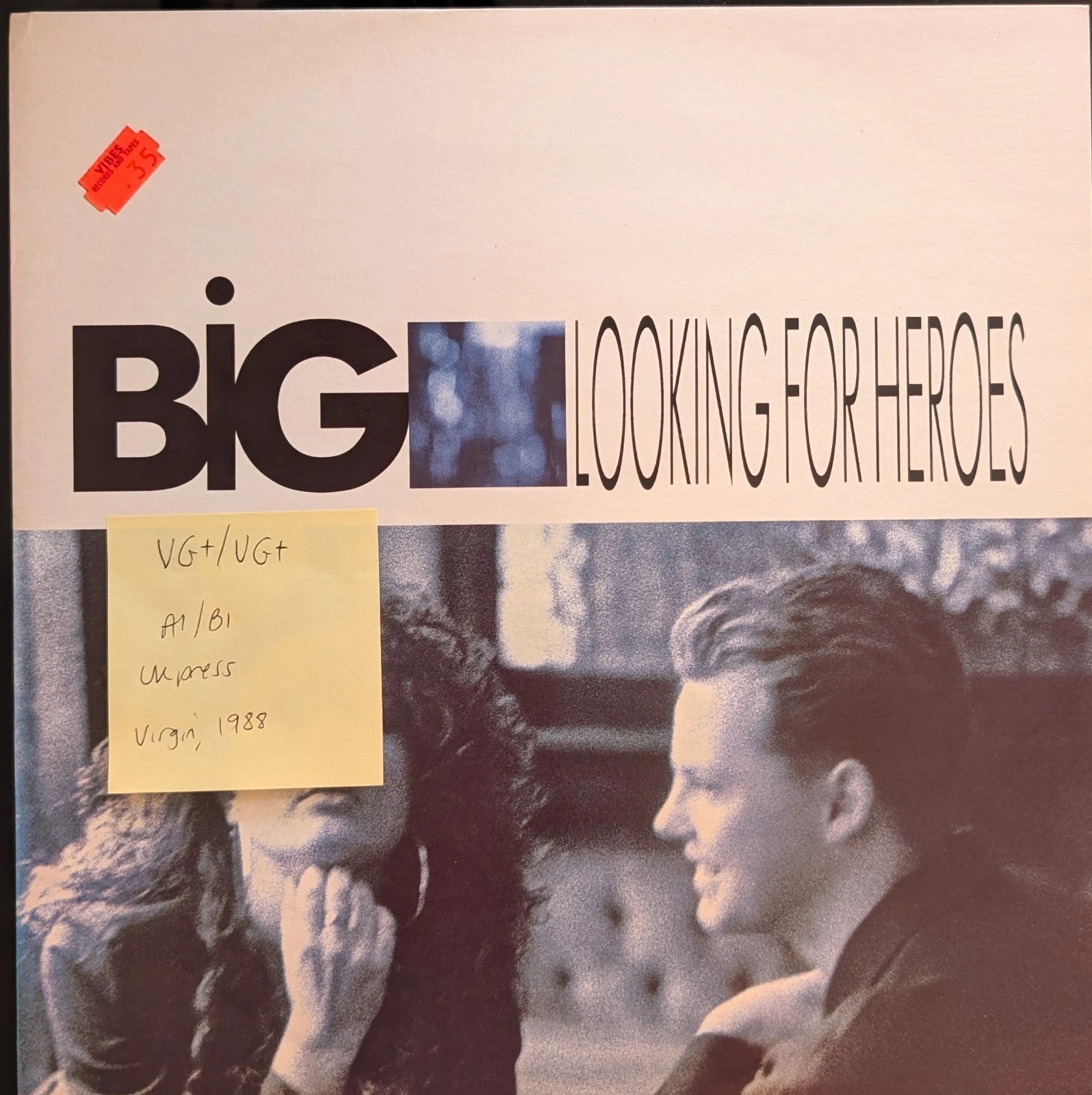 Big Looking For Heroes Vinyl Record 12" VG+/VG+ VST1106 1988 sleeve Big Looking For Heroes Vinyl Record 12" VG+/VG+ VST1106 1988 sleeve