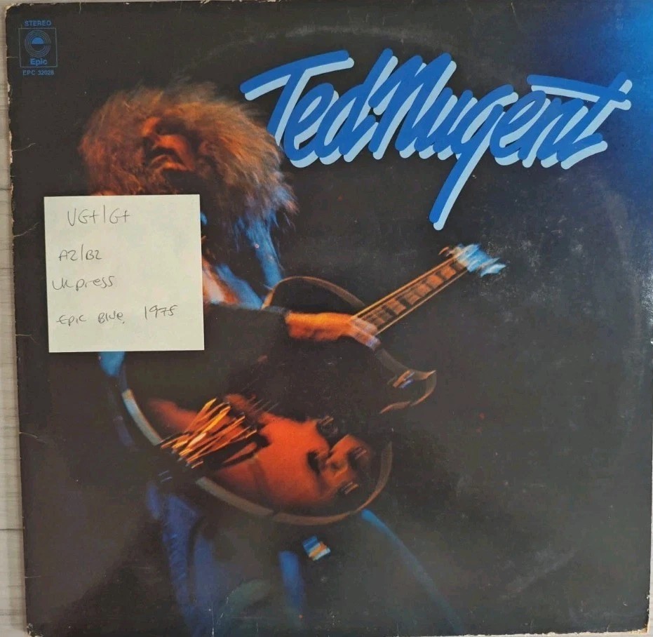Ted Nugent Self Titled Vinyl Record LP VG+/G+ EPC32028 1975 sleeve Ted Nugent Self Titled Vinyl Record LP VG+/G+ EPC32028 1975 sleeve